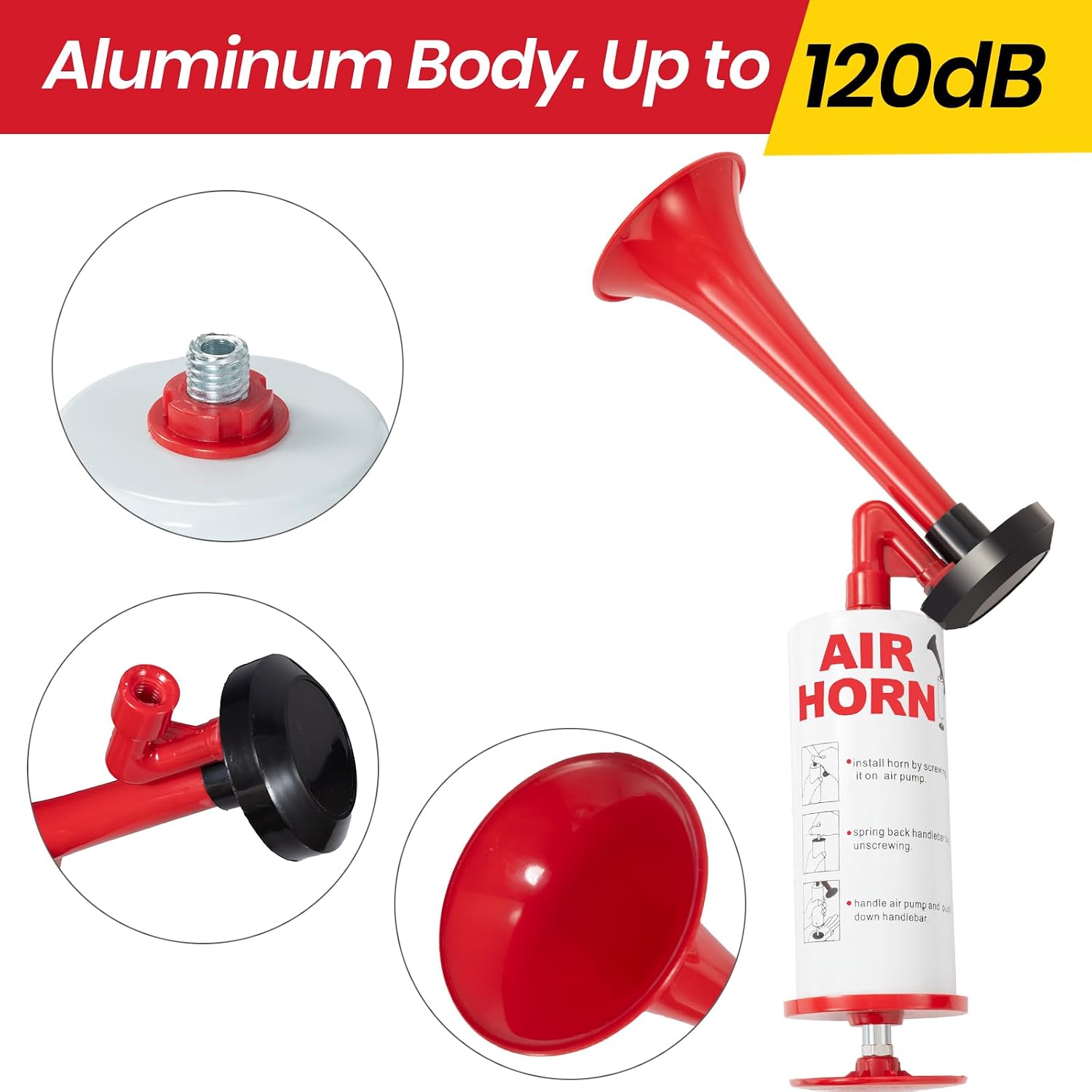 Detalle 2 de Eqwol Handheld Air Horn 120 dB