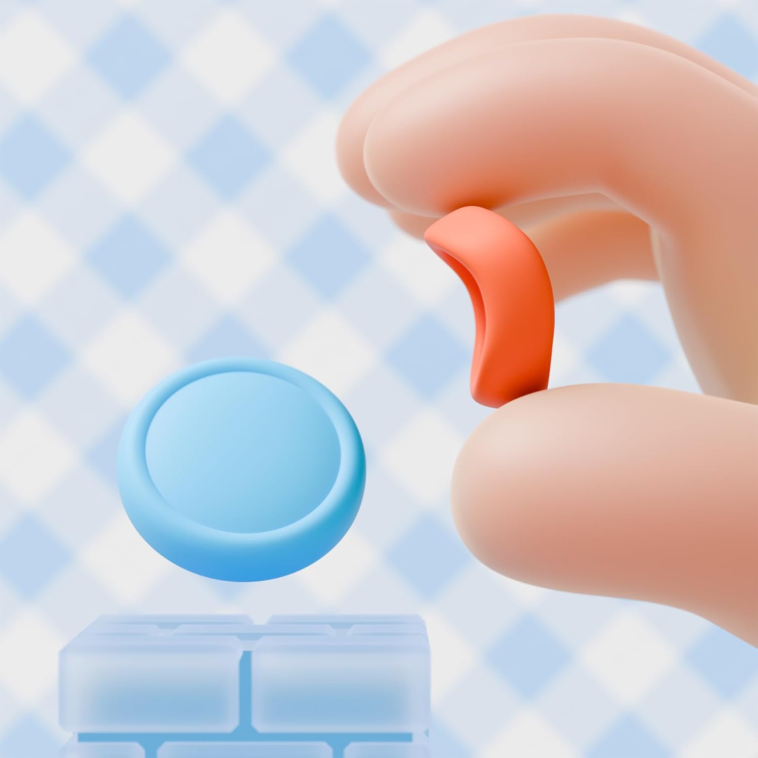 Thumbnail 5 de PlayVital Thumb Grips for Nintendo Switch 2 – 4-Pack Silicone Joystick Caps (Blue & Orange)