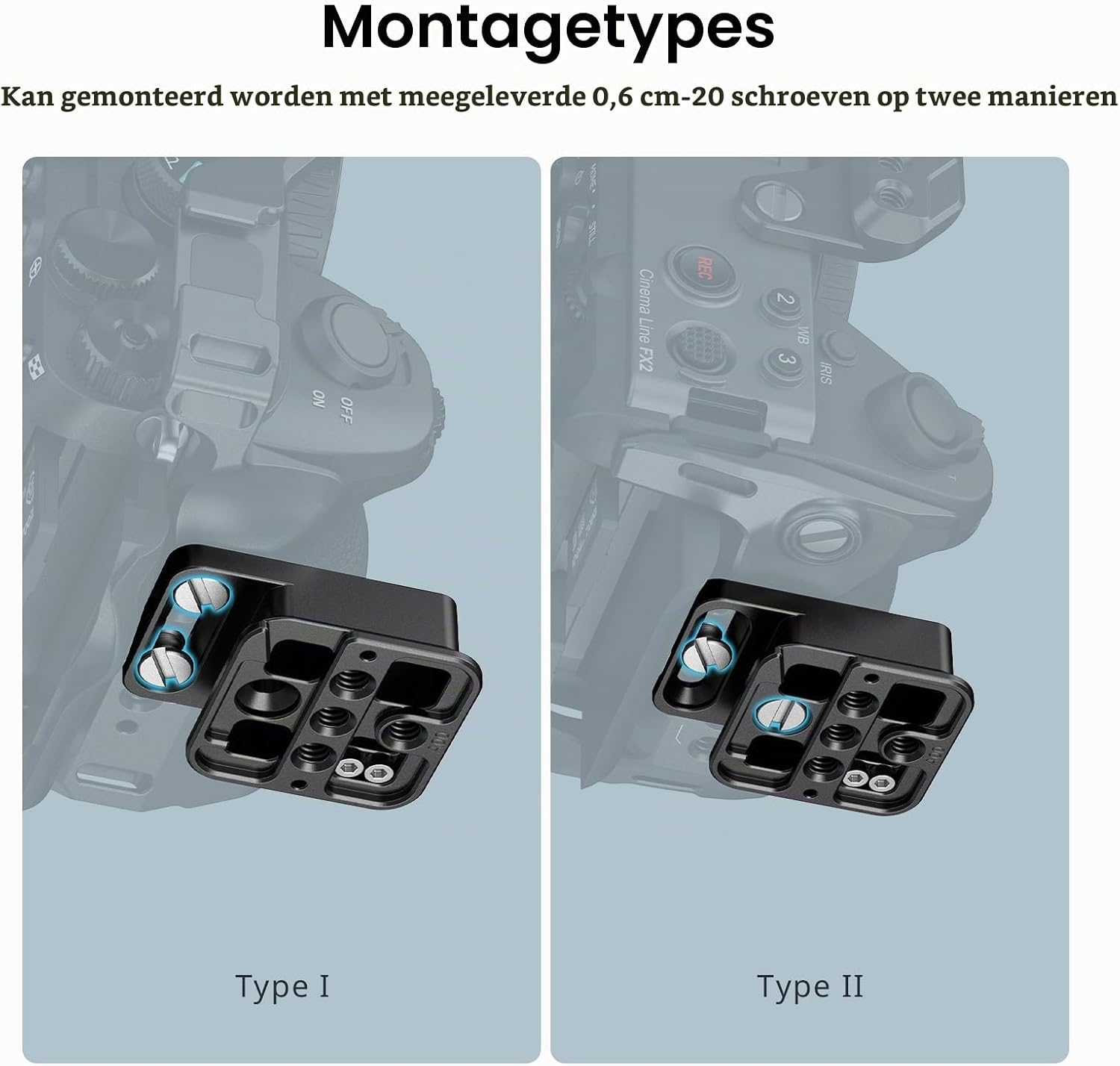 Thumbnail 6 de SMALLRIG 5802 Arca-snelkoppelingsplaat voor camera cages met 1/4″-20-schroef