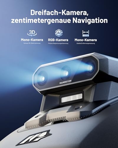 Detalle 2 de Mammotion YUKA mini 2 500 – autonomer Mähroboter ohne Begrenzungskabel mit Dreifach-Kamera und DropMow