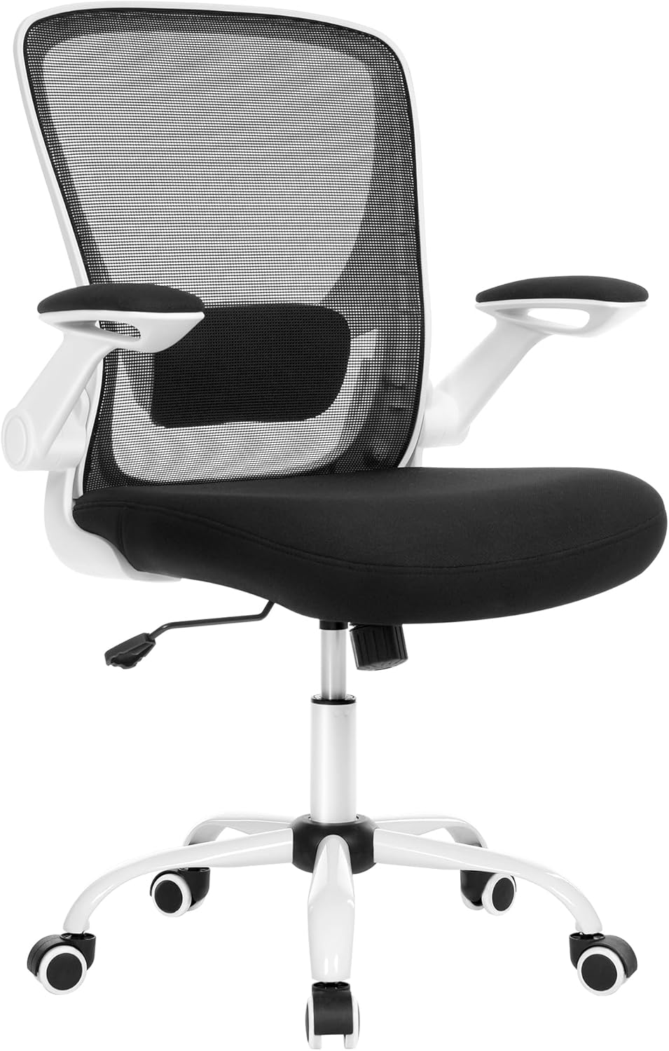 Detalle de SONGMICS Sedia da Ufficio Girevole con Seduta 53 cm e Supporto Lombare Regolabile (OBN37WT)