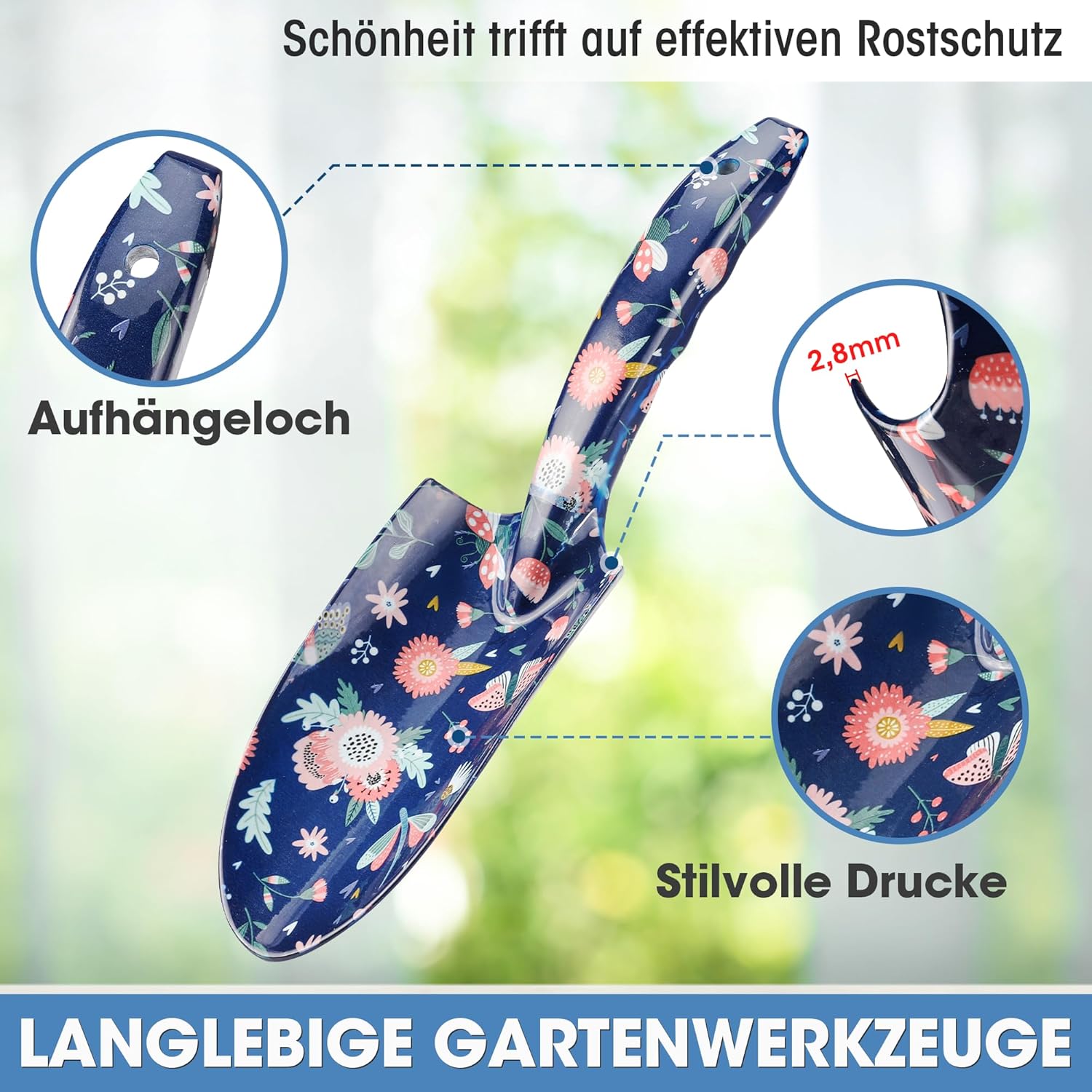 Detalle 2 de WORKPRO Gartenwerkzeug Set 4-tlg. blau