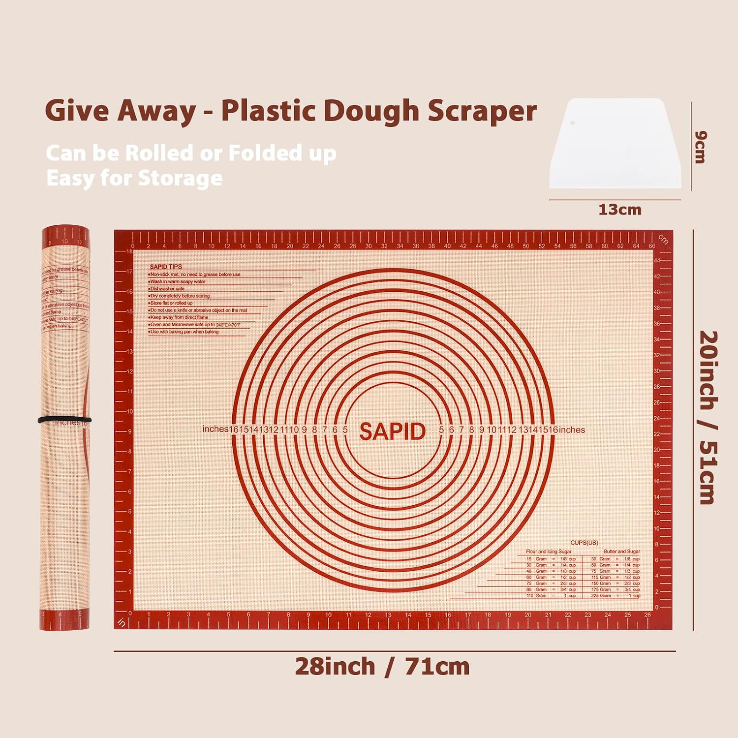 Detalle 2 de Sapid Silicone Pastry Mat 20 x 28 in