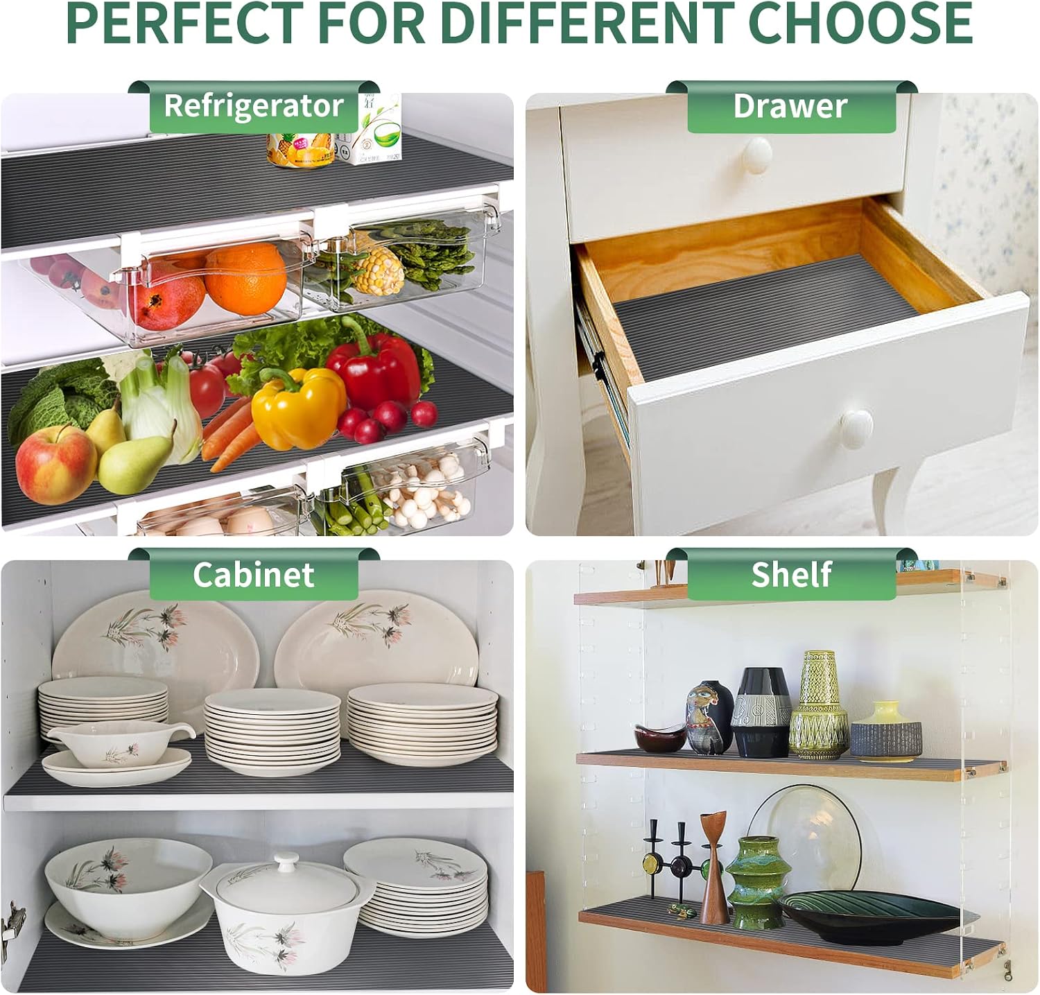 Detalle 2 de Origuuds PGW EVA Drawer and Shelf Liner, Grey, Waterproof, Non-Adhesive