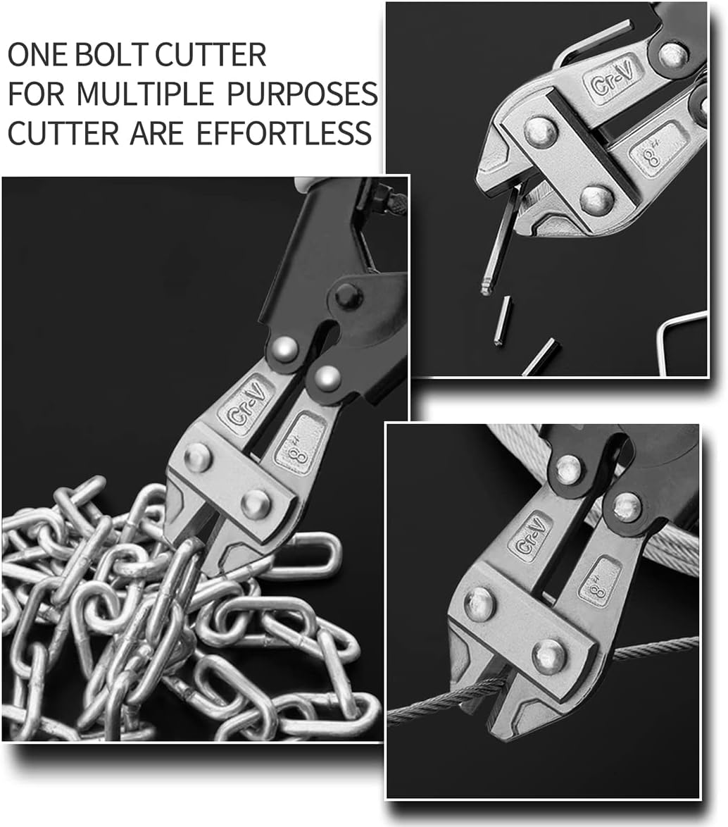 Thumbnail 5 de 8" CR-V Mini Bolt Cutter with Soft Rubber Grip – Heavy Duty Meccion Heavy Duty