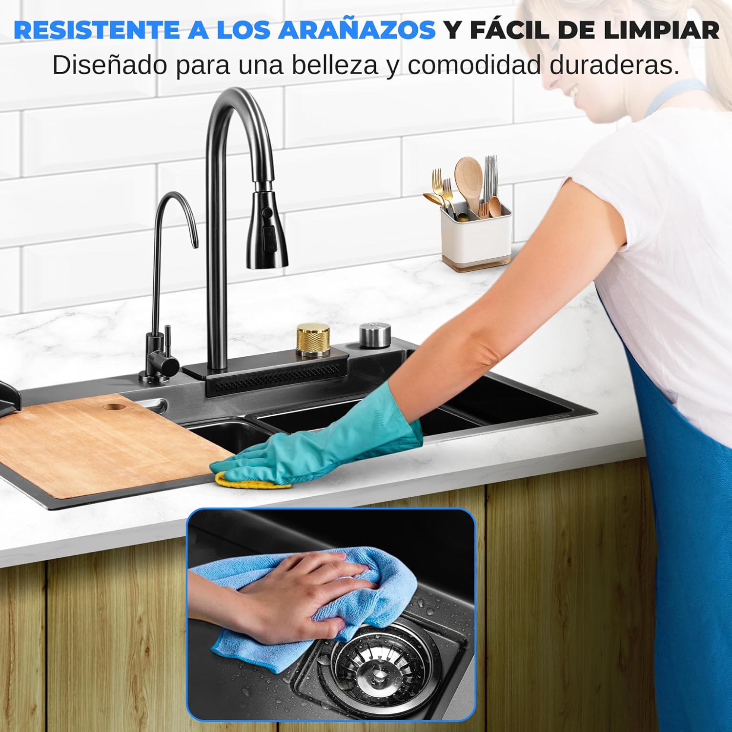Thumbnail 4 de Serenelife fregadero cocina acero inoxidable