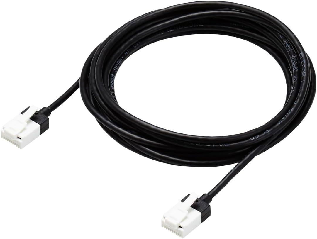 Detalle de エレコム ECLD-GPASSTBK30 CAT6A LANケーブル 3m スーパースリム・折れにくいツメ