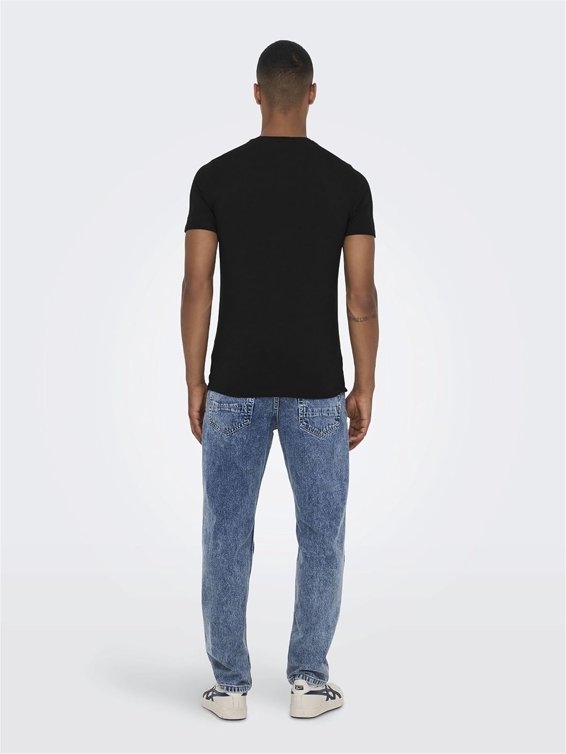 Detalle de Only & Sons ONSBASIC 2-Pack T-Shirt – Slim Fit, 95% Baumwolle, 5% Elasthan