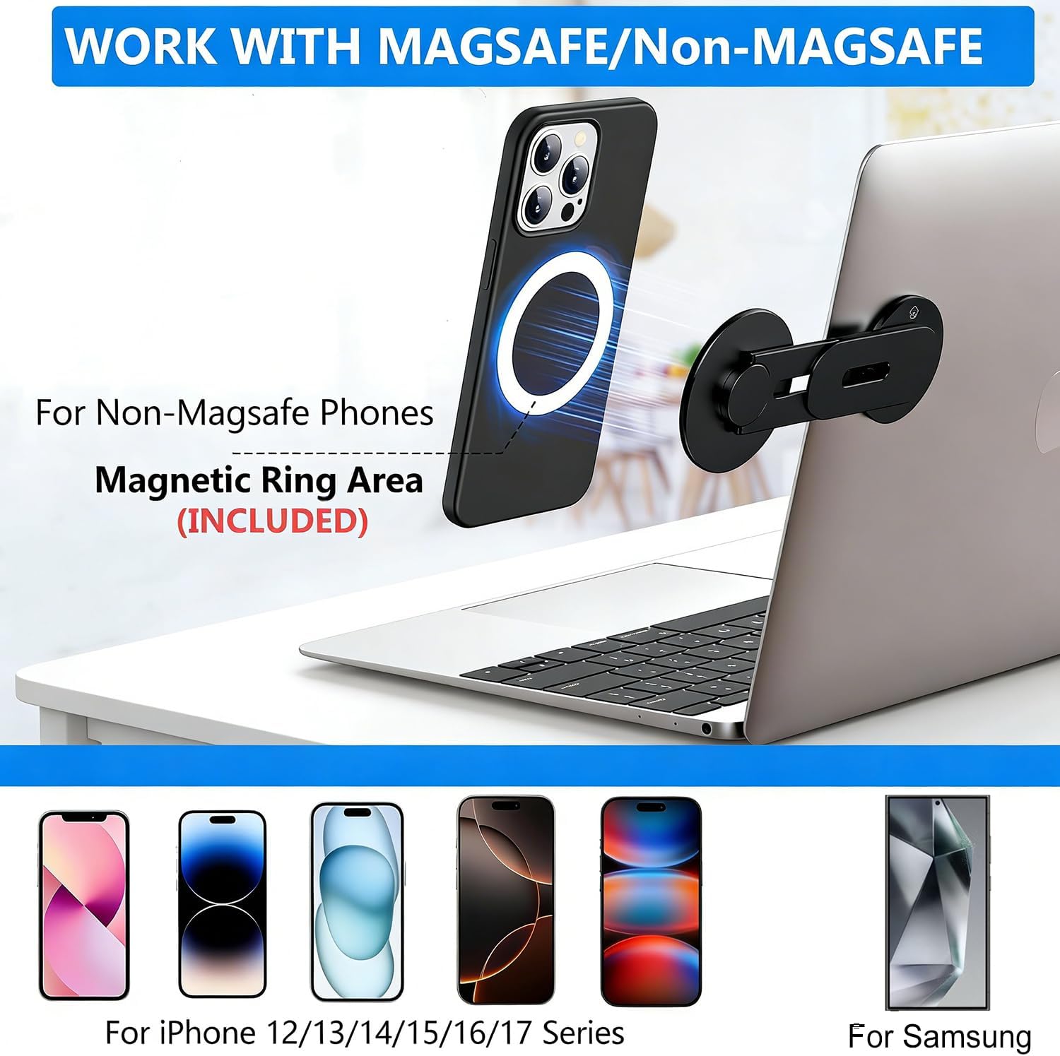 Thumbnail 6 de MAGDIGITEH Magnetic Phone Holder for Laptop