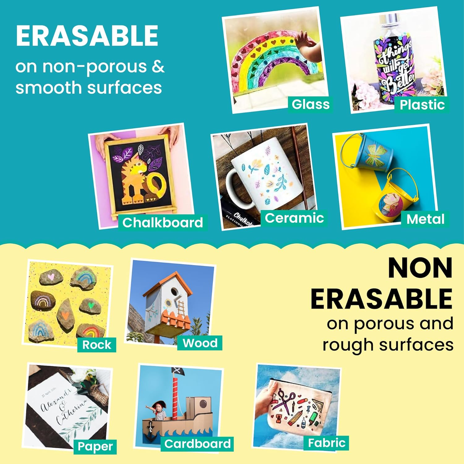 Thumbnail 6 de Chalkola Dual Tip Liquid Chalk Markers 40 pack