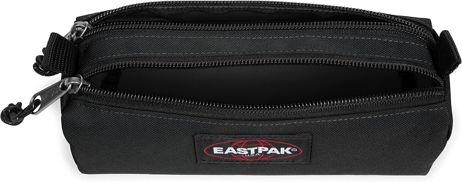 Detalle 2 de Eastpak DOUBLE BENCHMARK Trousse – Black (Noir) : trousse doppio compartiments vegan