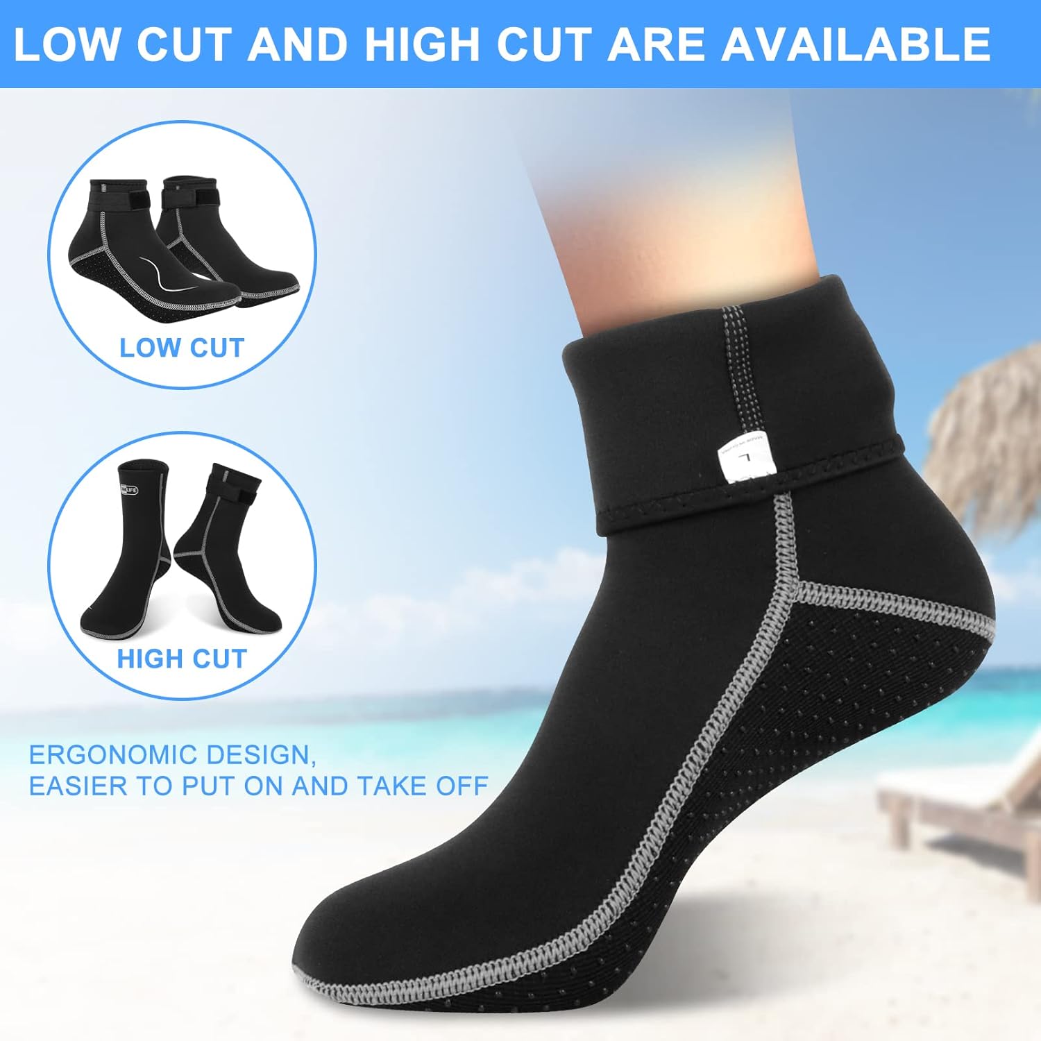 Thumbnail 4 de Neoprene swimming socks 3mm for diving
