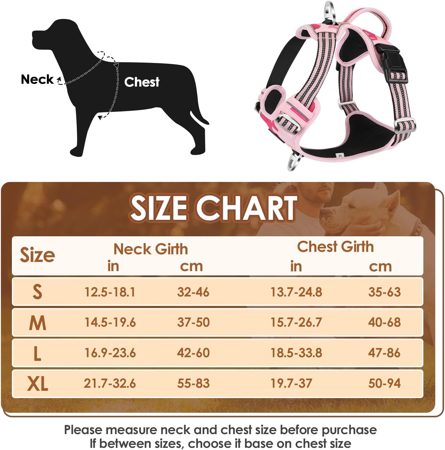 Thumbnail 1 de Eyein Dog Harness Large Dog (XL) – Anti-pull adjustable pet vest with 2 clips and reflective handle
