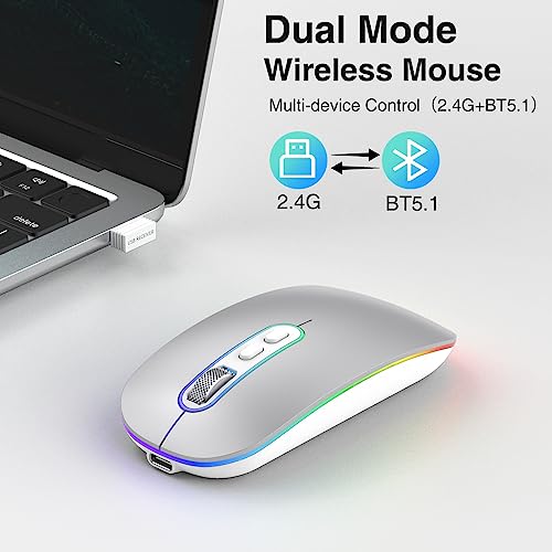 Thumbnail 1 de cimetech Bluetooth ratón recargable 2 modos