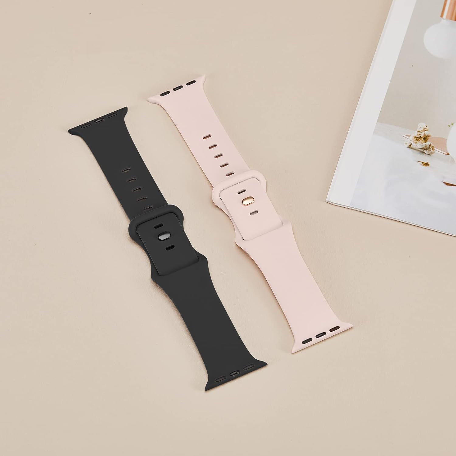 Thumbnail 4 de Adepoy 2-pack soft silicone sport straps for Apple Watch (38–49mm, multiple colours)