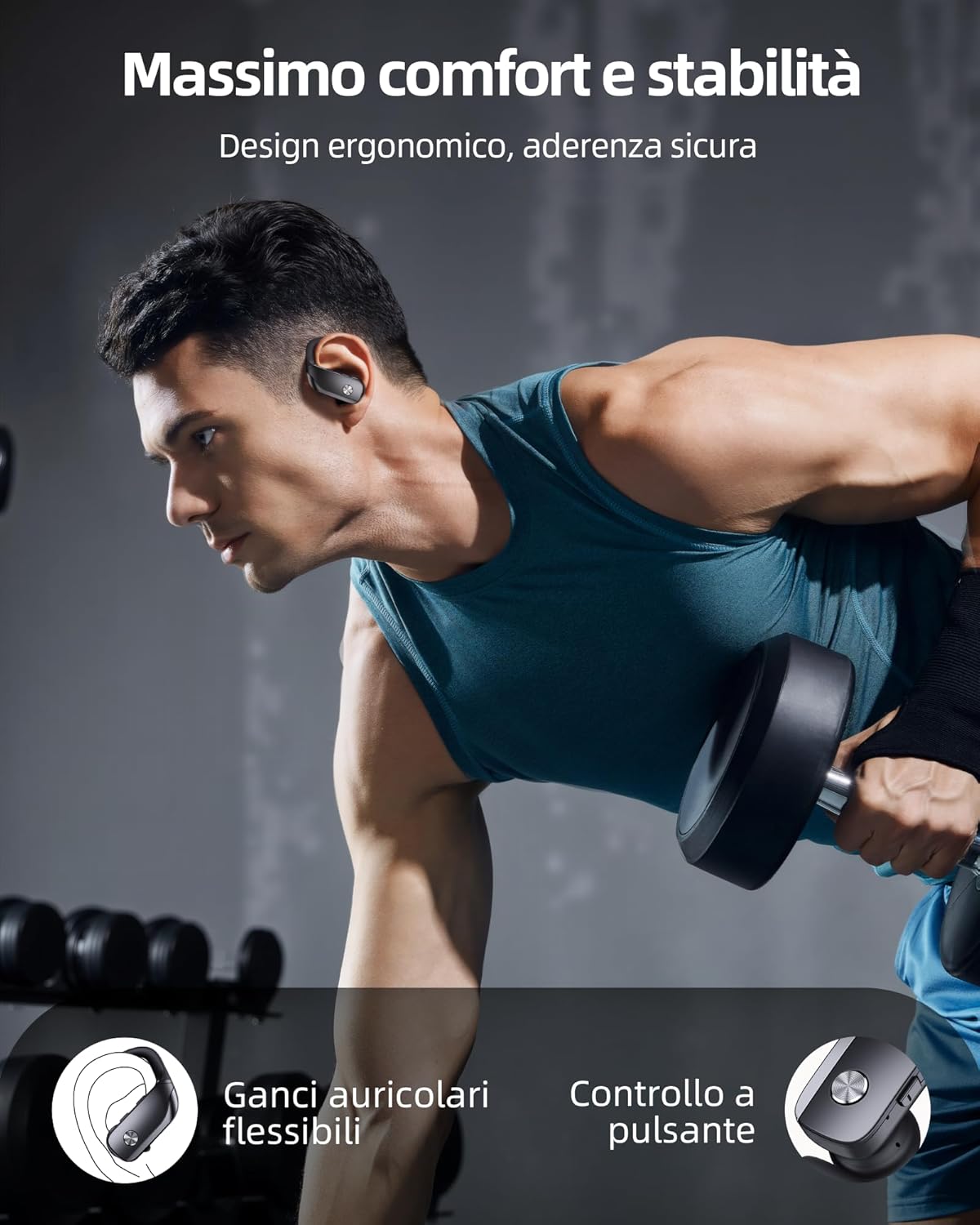 Thumbnail 1 de ECLVOX Cuffie Bluetooth Sport 80H