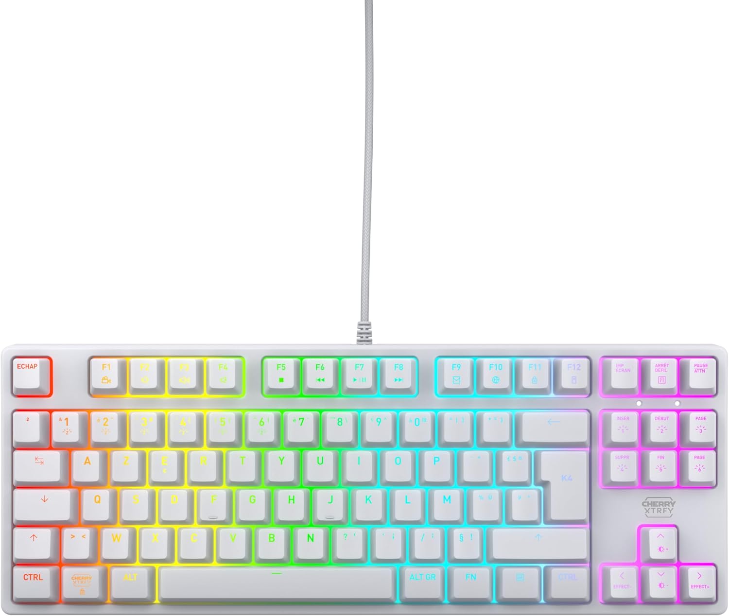 Thumbnail 6 de Cherry XTRFY K4V2 TKL – Clavier de jeu filaire compact AZERTY avec rétroéclairage RGB