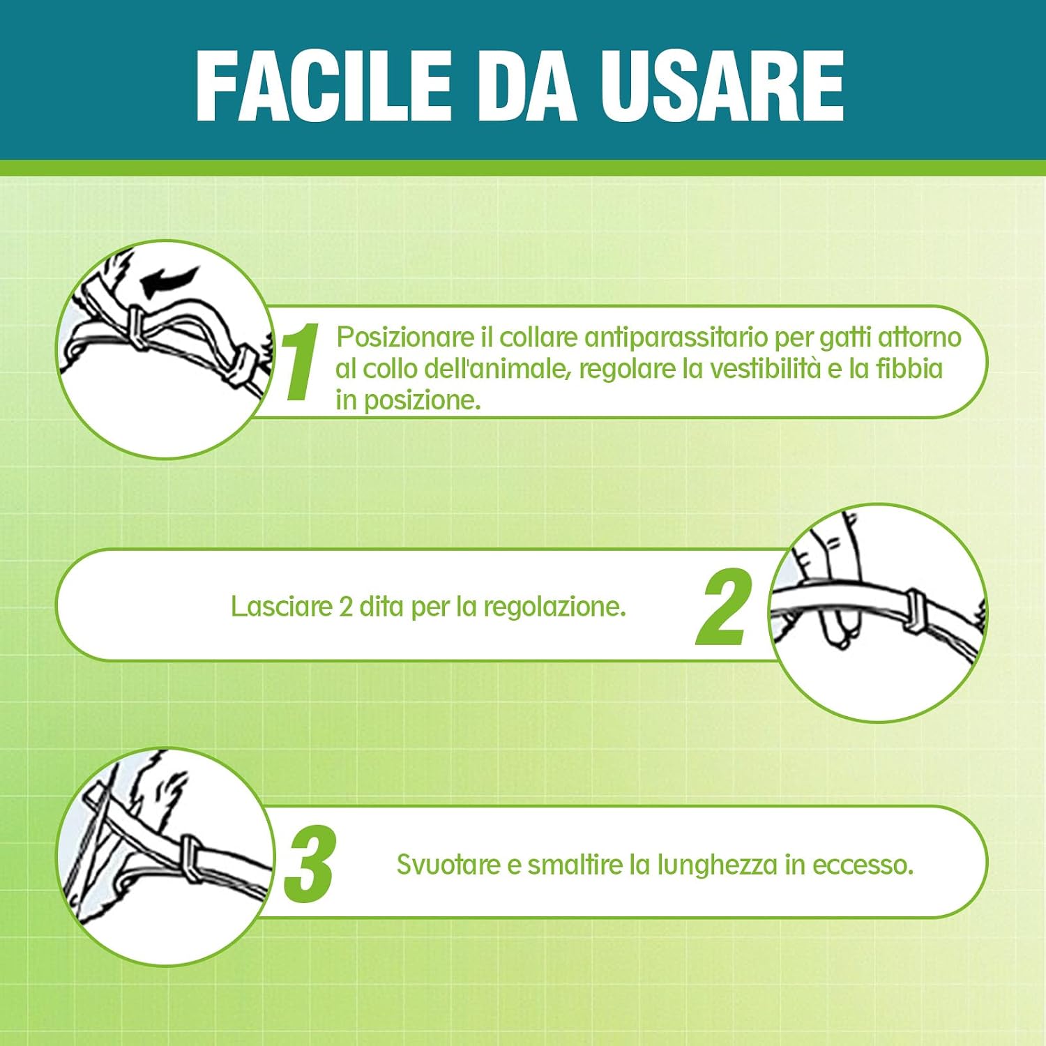 Detalle 2 de Collare Antiparassitario per Gatti: Sicuro, Naturale e a Lunga Durata (48 cm)