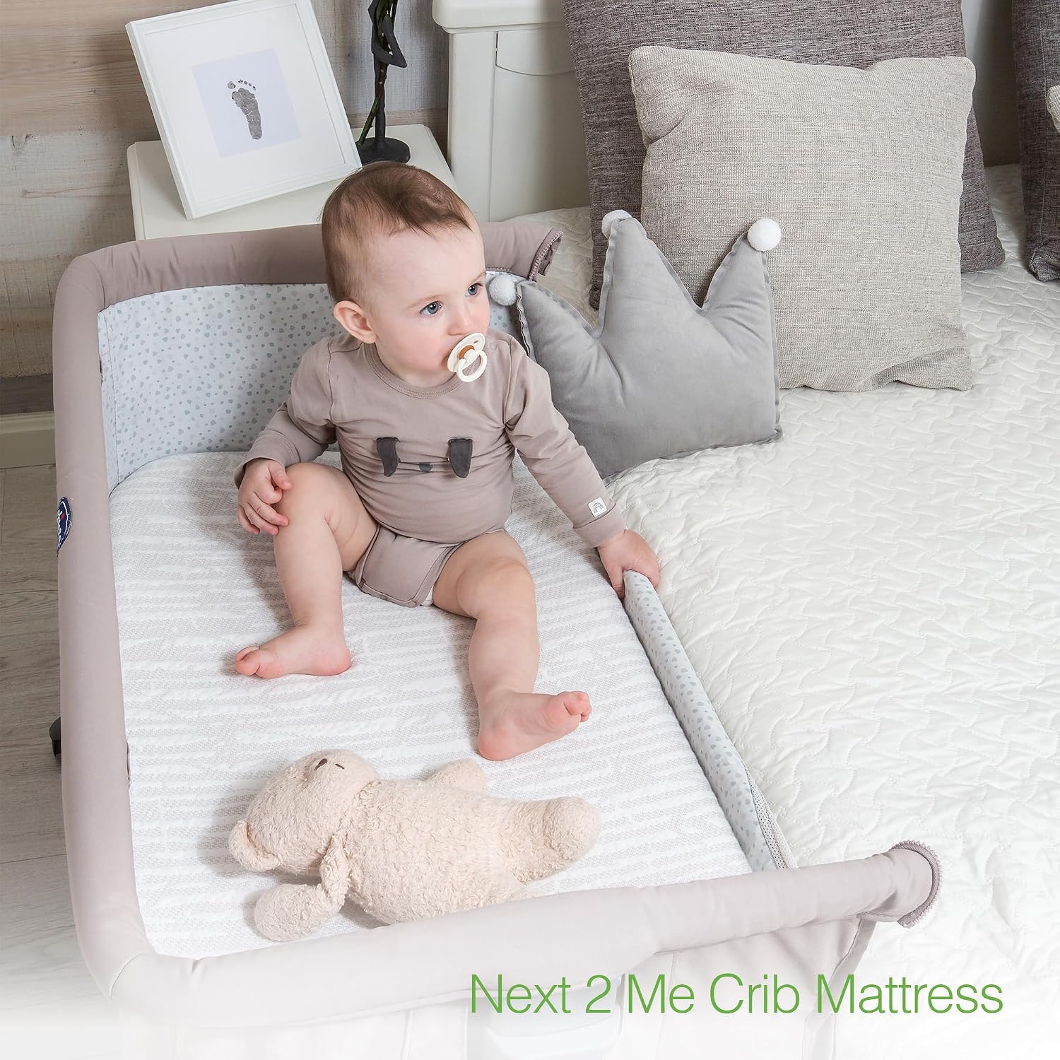Thumbnail 1 de Next To Me Bedside Crib Mattress 50x83 cm with Super Soft Bamboo Cover