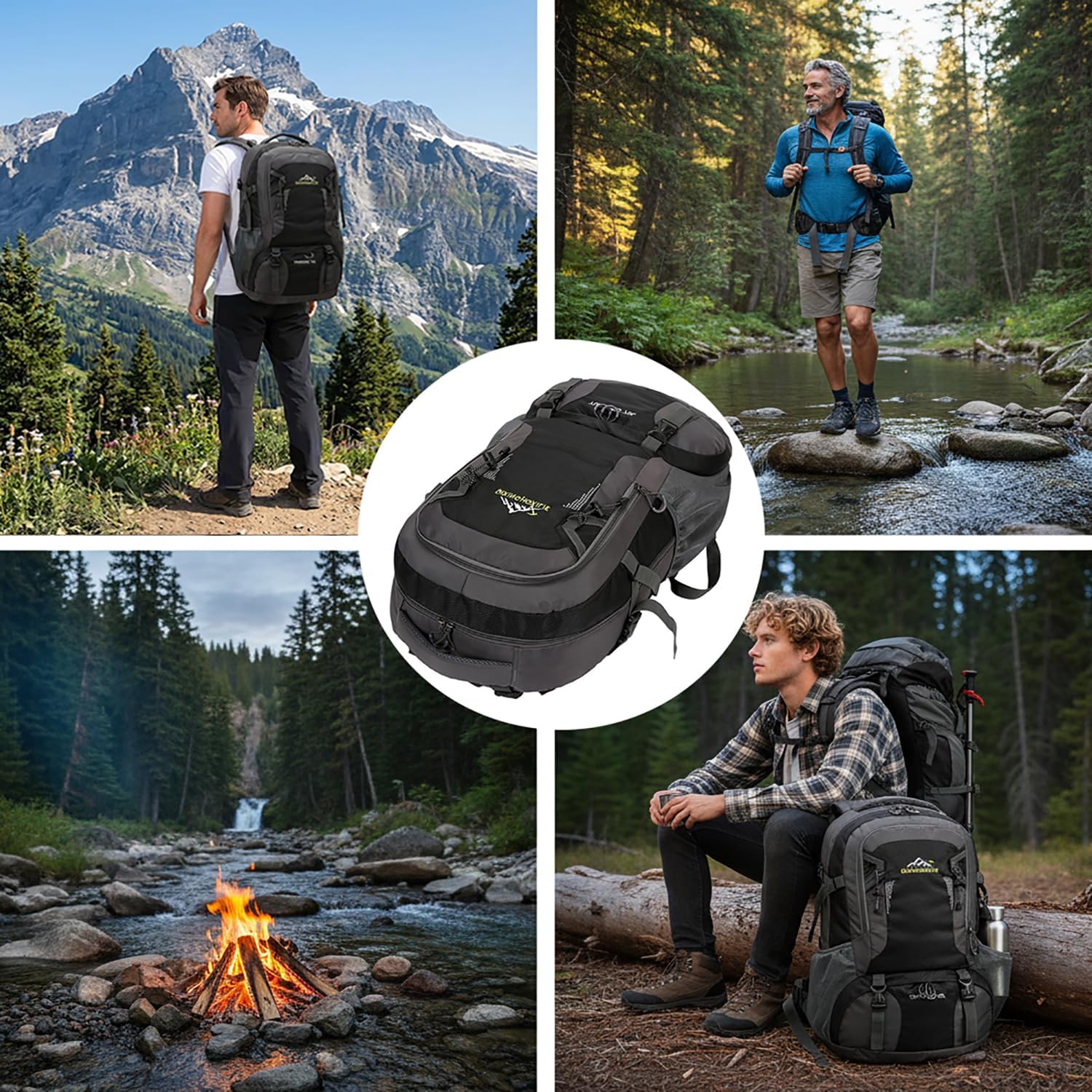 Thumbnail 3 de NTUOCAW 70L Waterproof Hiking Backpack: Large, Lightweight & Durable for Outdoor Adventures