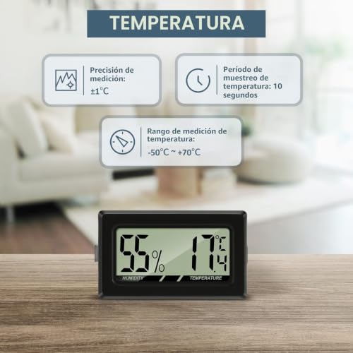 Detalle de Thlevel Mini Termómetro Higrómetro Digital para el Hogar