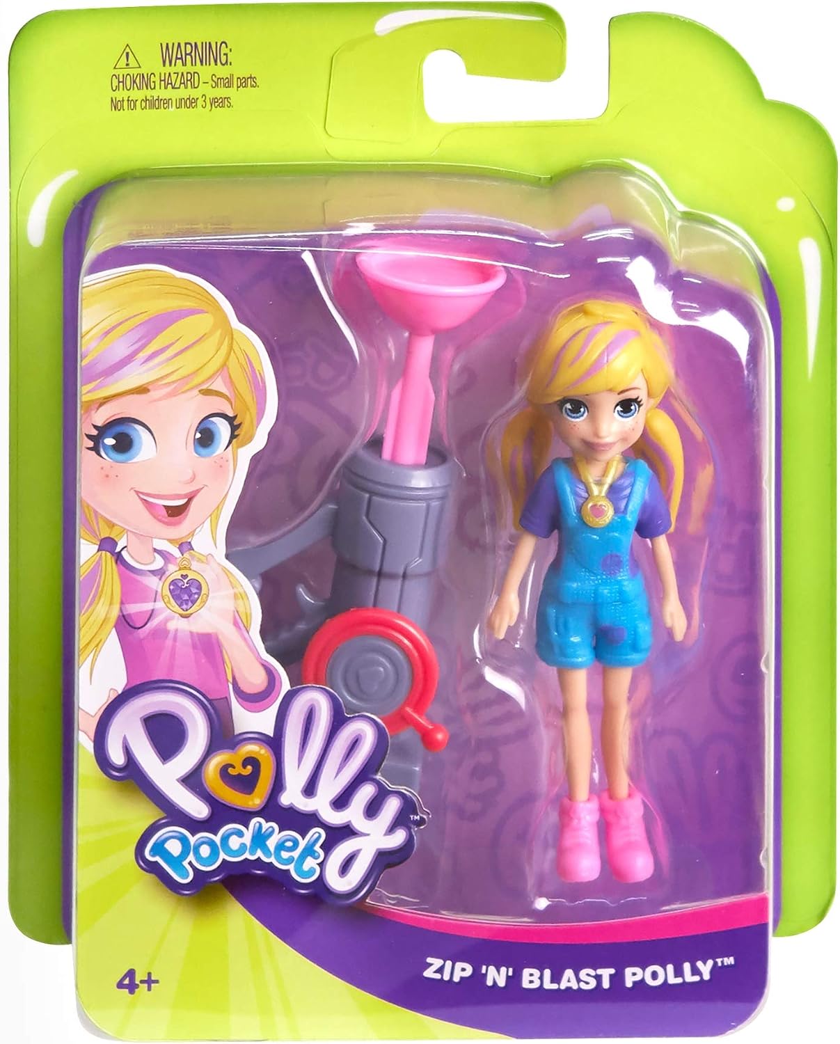 Detalle 2 de Polly Pocket FTP69 Zip n' Blast Polly Doll with Active Pose Play