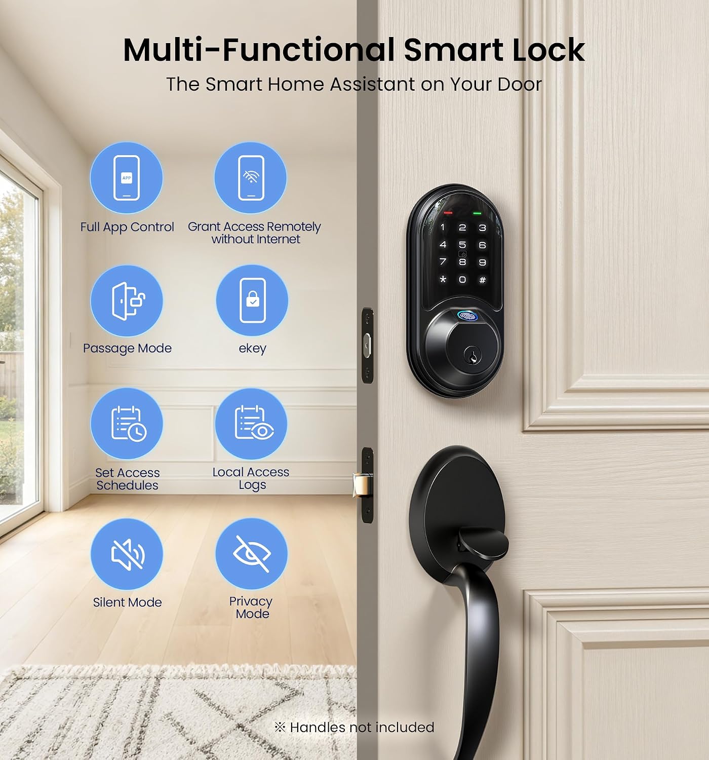Detalle de Veise fingerprint smart deadbolt RZ07