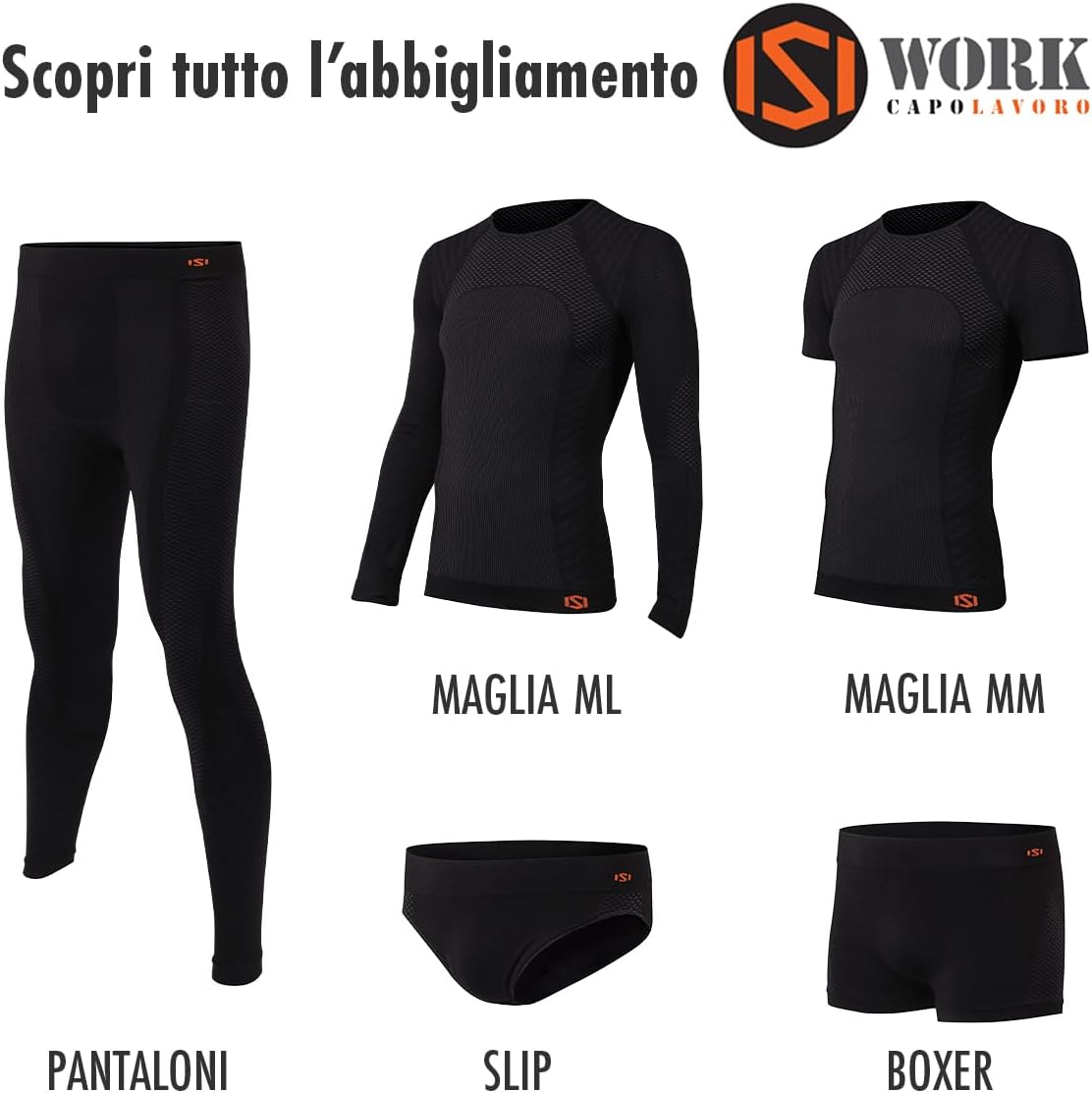 Thumbnail 4 de ISI WORK CAPOLAVORO | Confezione da 6 paia di calze da lavoro in cotone traspiranti (altezza metà polpaccio) per uomo e donna, taglie 35–50