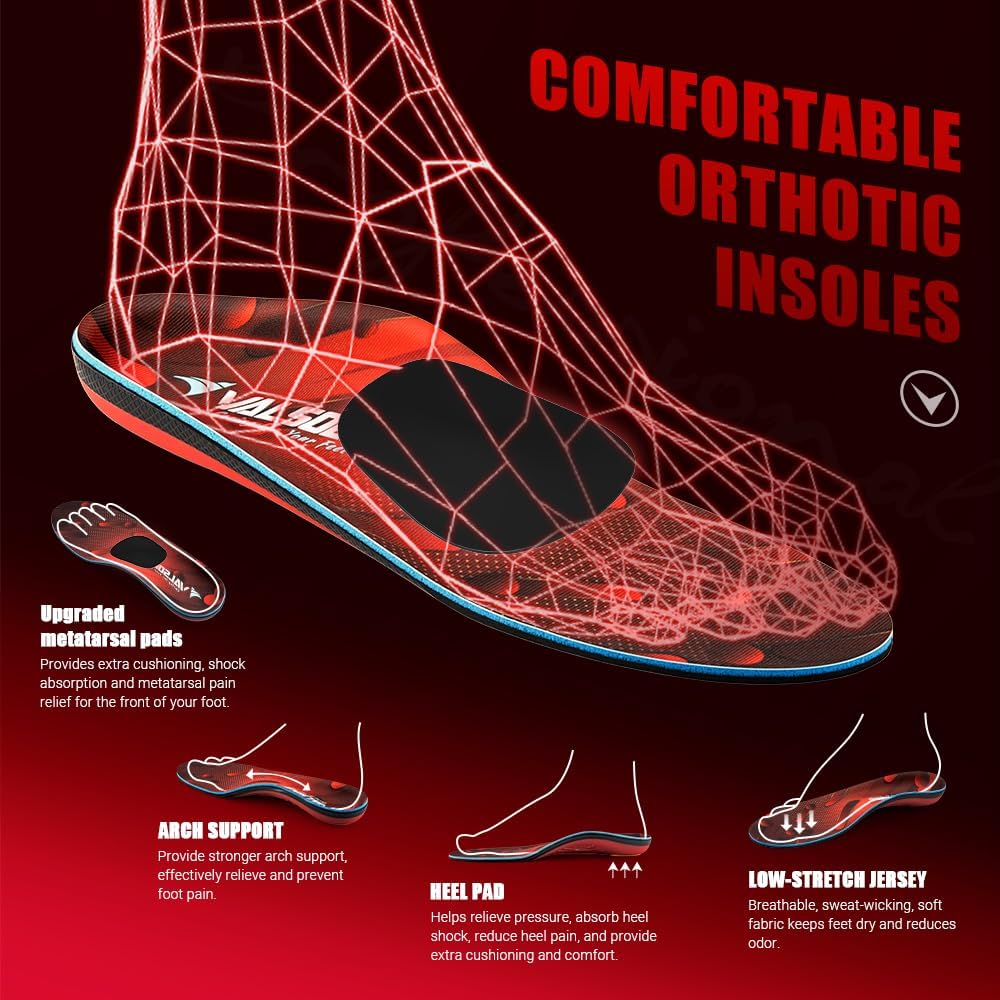 Detalle de VALSOLE 250+ lbs High Arch Support Insole ⚙