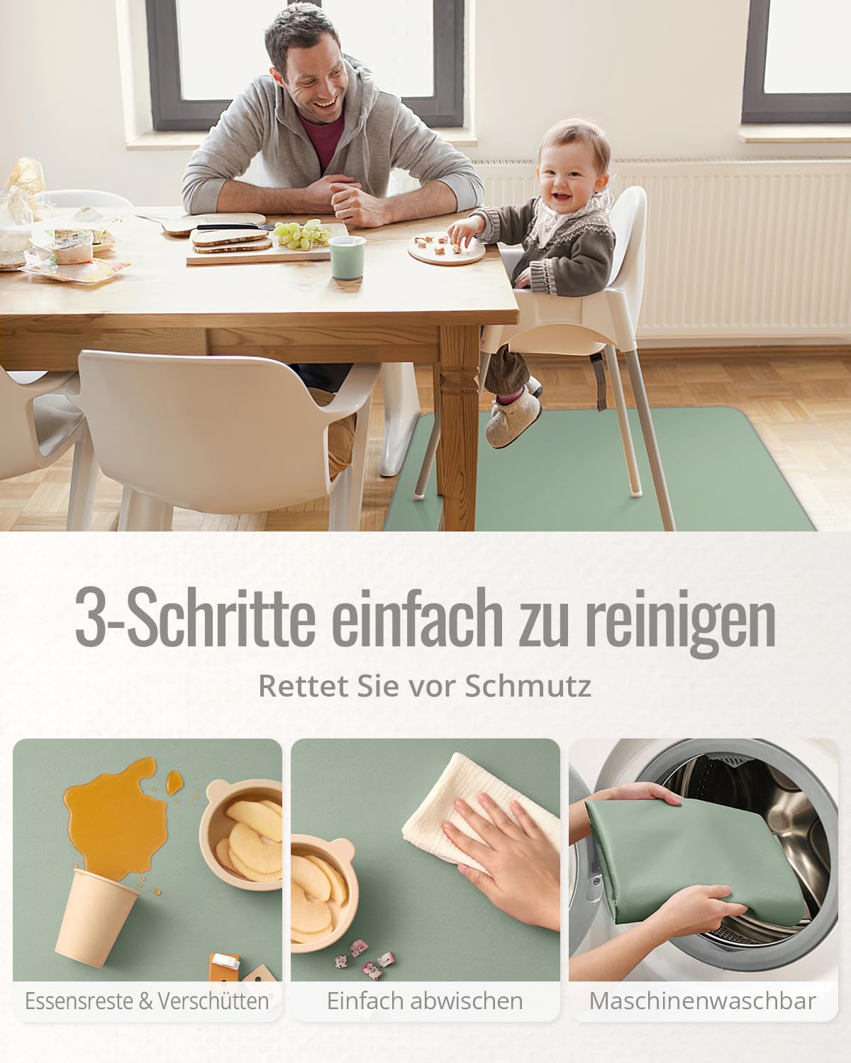 Thumbnail 4 de Blissful Diary Baby Spritzschutzmatte 128 x 128 cm