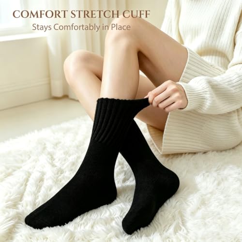 Detalle de Wamicu Chaussettes d’hiver femme épaisses, 3 paires, pointure EU 39-42