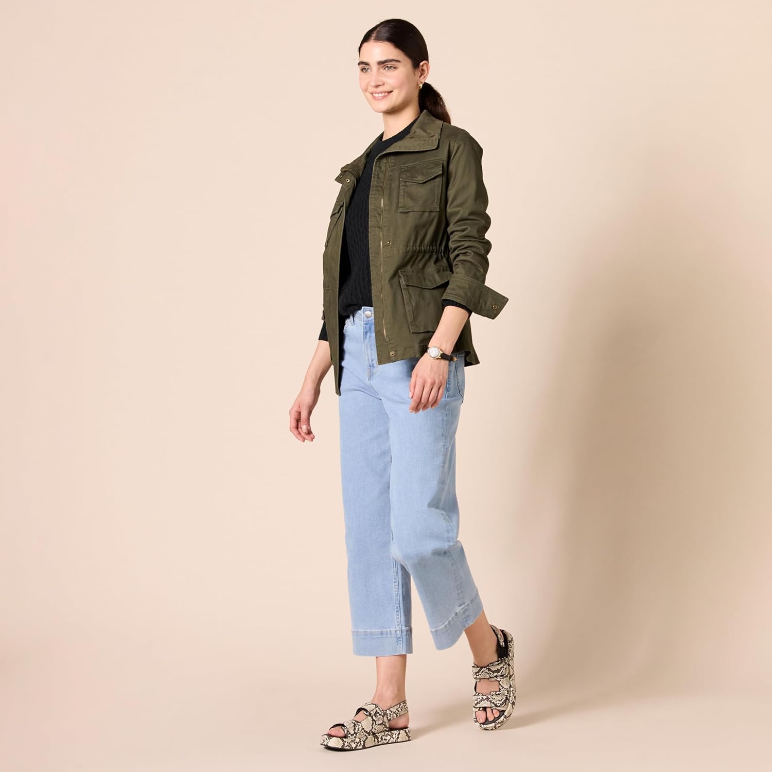 Thumbnail 5 de Damen Pullover mit Zopfmuster von Amazon Essentials – runder Halsausschnitt für kühles Wetter
