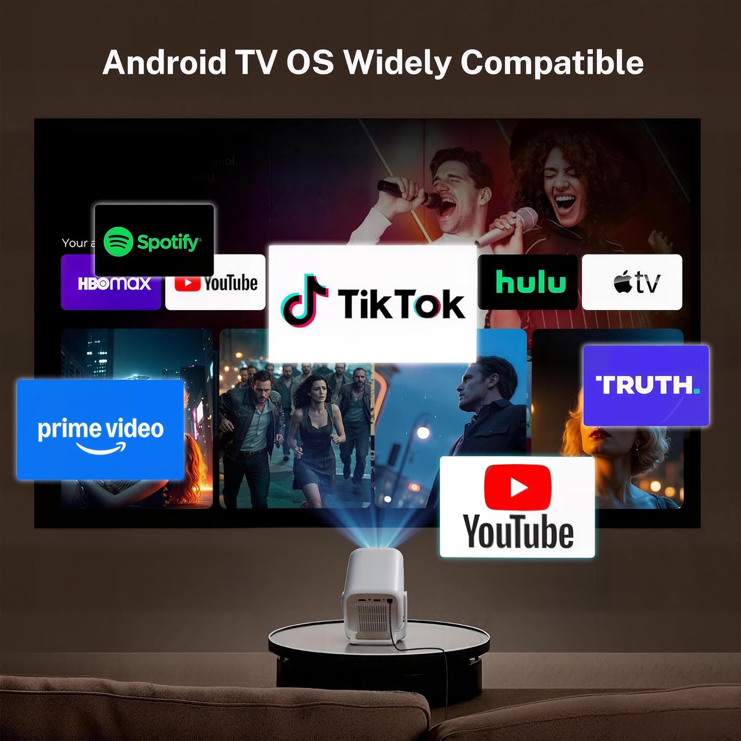 Detalle de Native 1080P AI Auto Focus Smart Projector