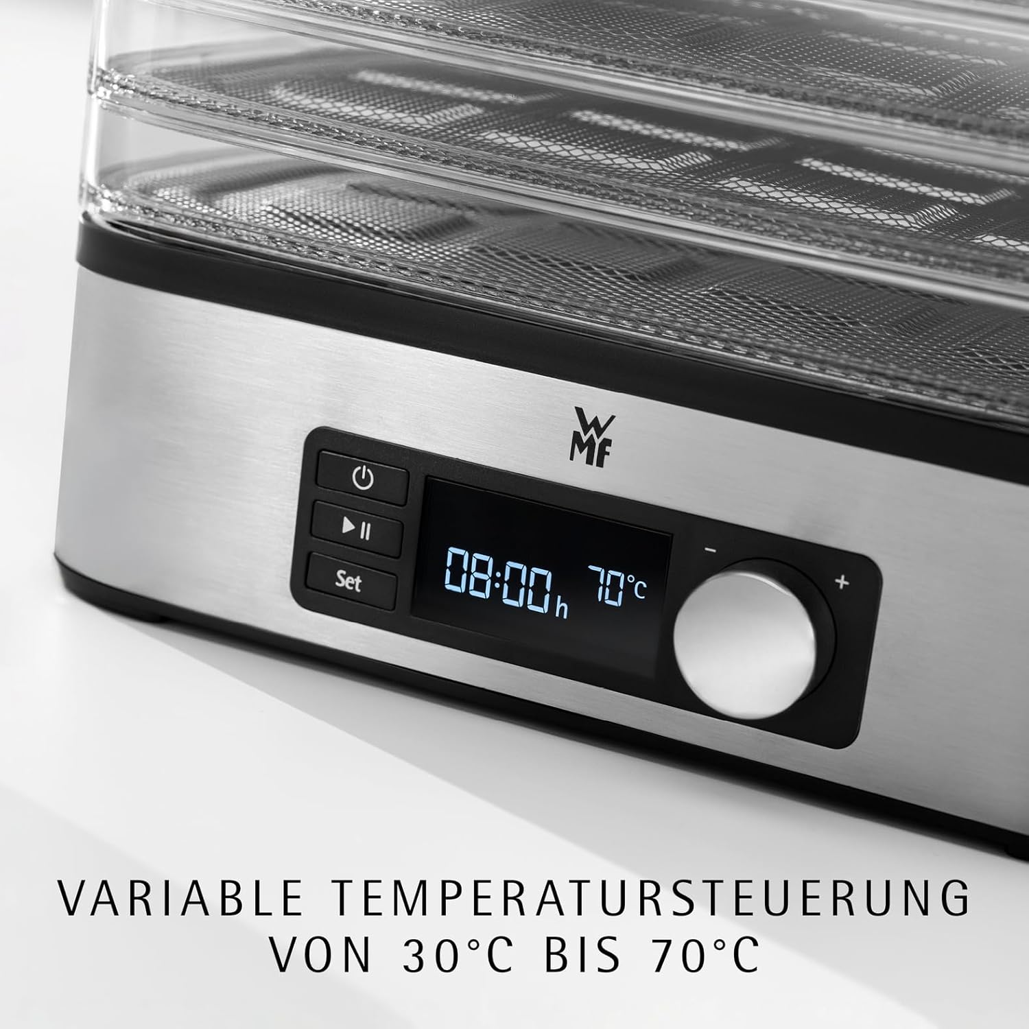 Thumbnail 2 de WMF Küchenminis Dörrautomat aus Edelstahl – Dörrgerät mit 5 Einlegefächern, 30–70 °C und Timer bis 24 Stunden