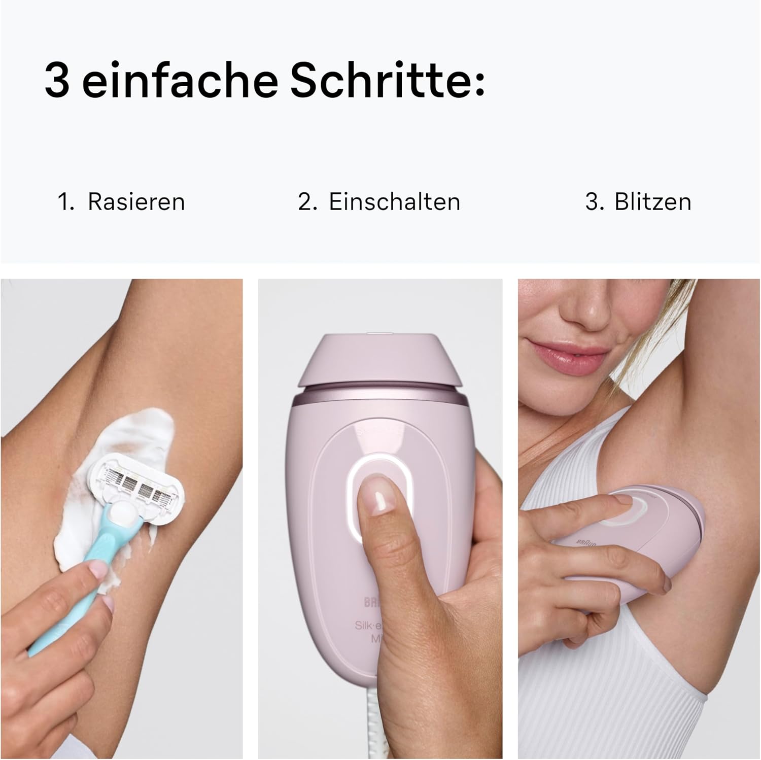 Detalle de Braun Silk·expert Mini IPL Haarentfernung PL1112 – Rosa