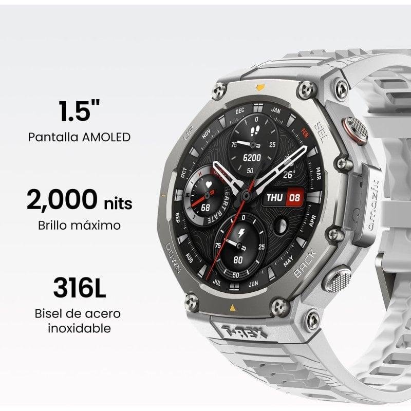 Detalle de Amazfit T-Rex 3: reloj smartwatch AMOLED compacto, robusto y con mapas offline para tus rutas