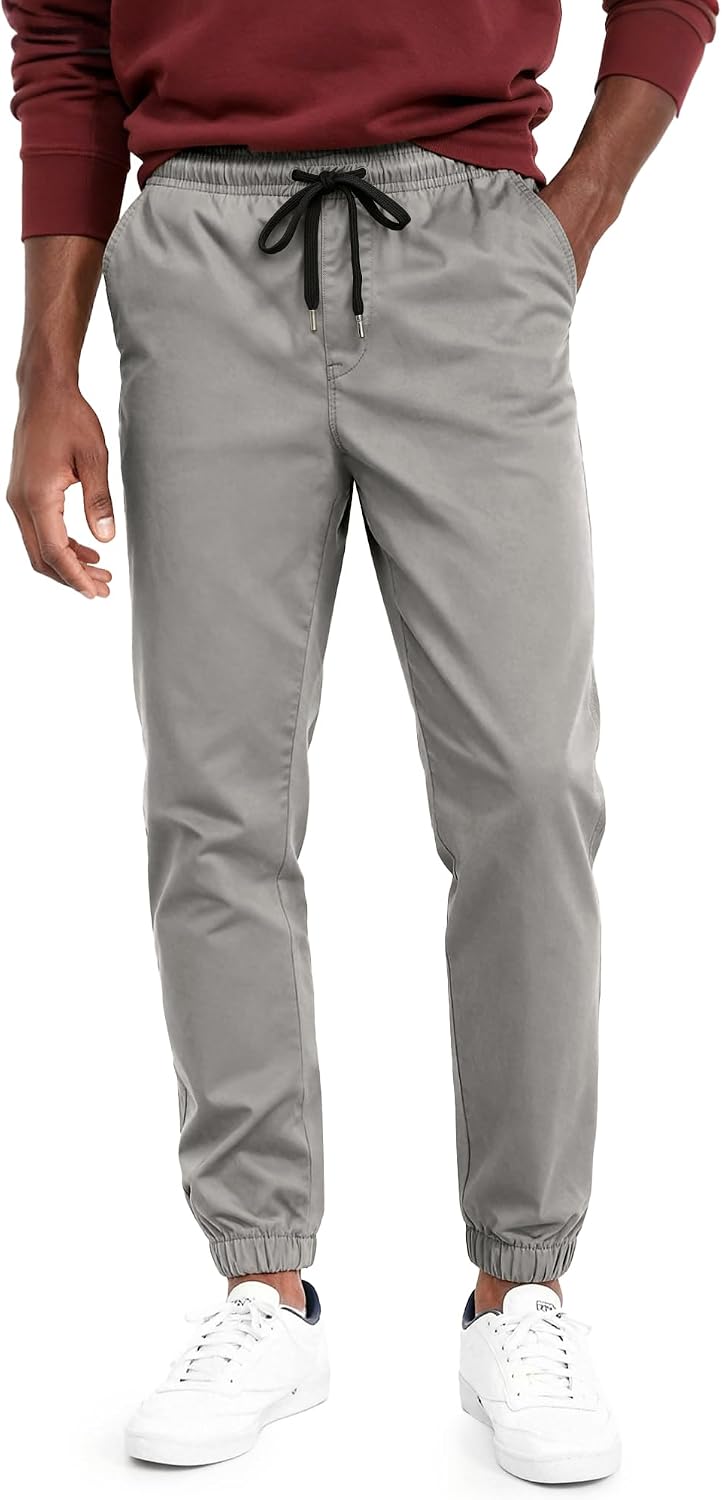 Detalle de HOTake Men's Chino Jogger Pants, Tapered Fit