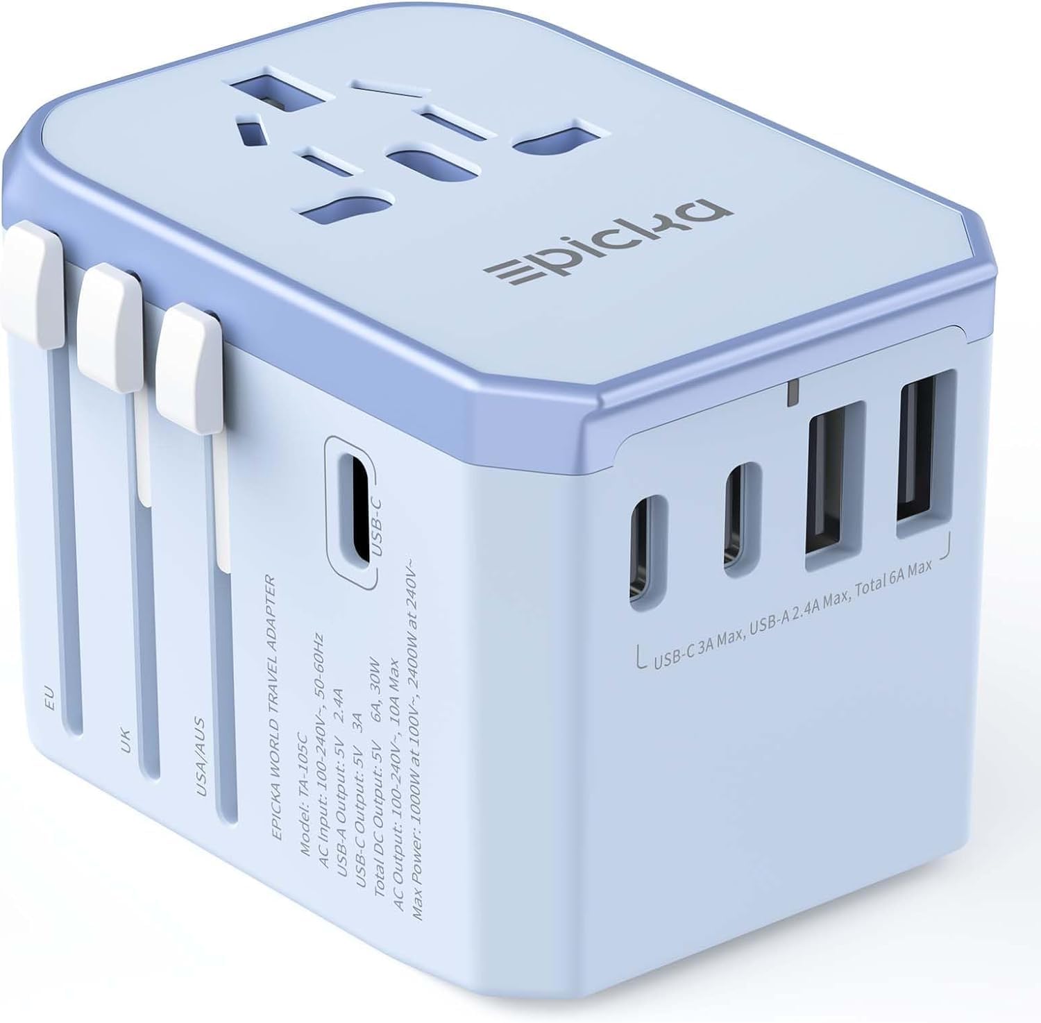 Detalle de EPICKA TA-105C Reiseadapter 30W 🌍