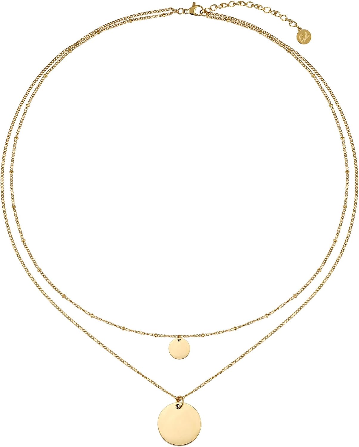 Detalle de Collier double rangs GD GOOD.designs EST. 2015 avec plaque, résistant à l’eau