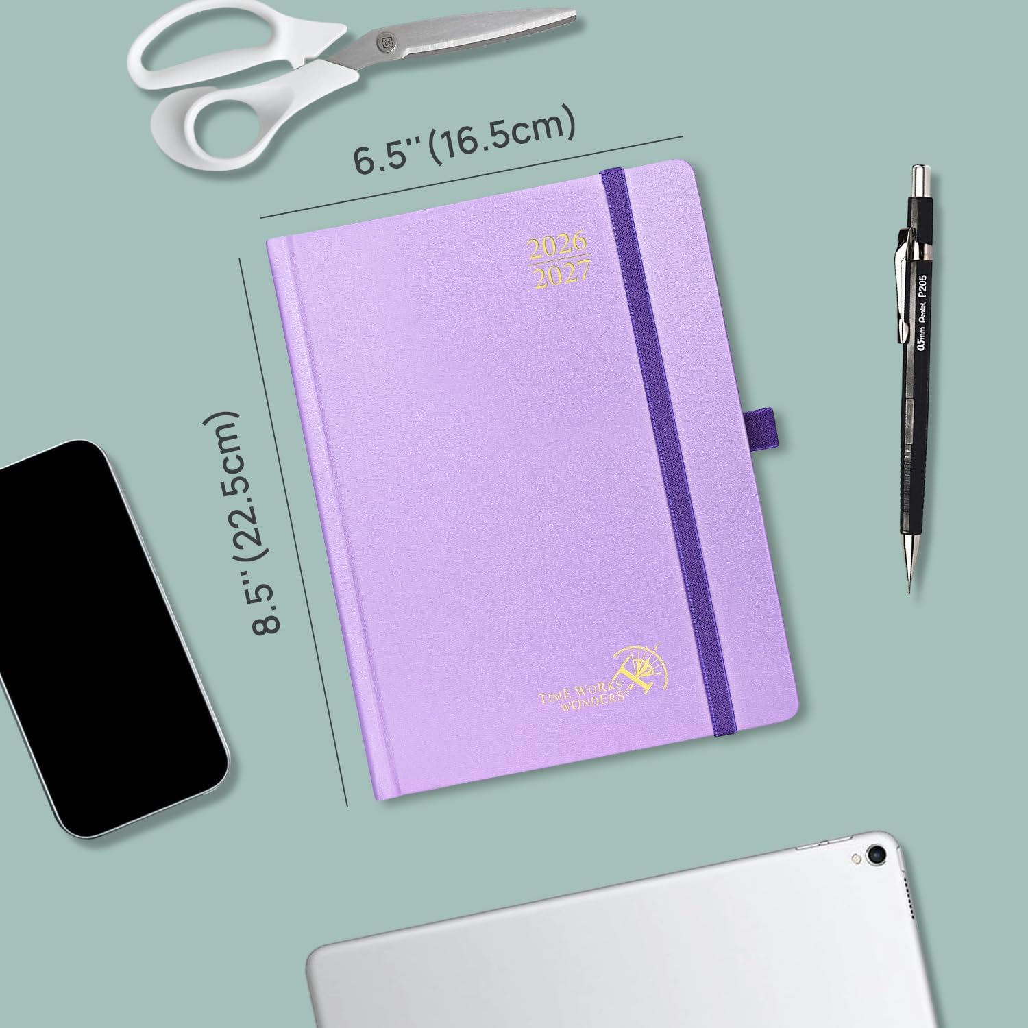 Thumbnail 1 de POPRUN A5 Academic Diary 2026-2027 — Hardback Week to View, 17 Months (Aug 2026–Dec 2027) in Midnight Green
