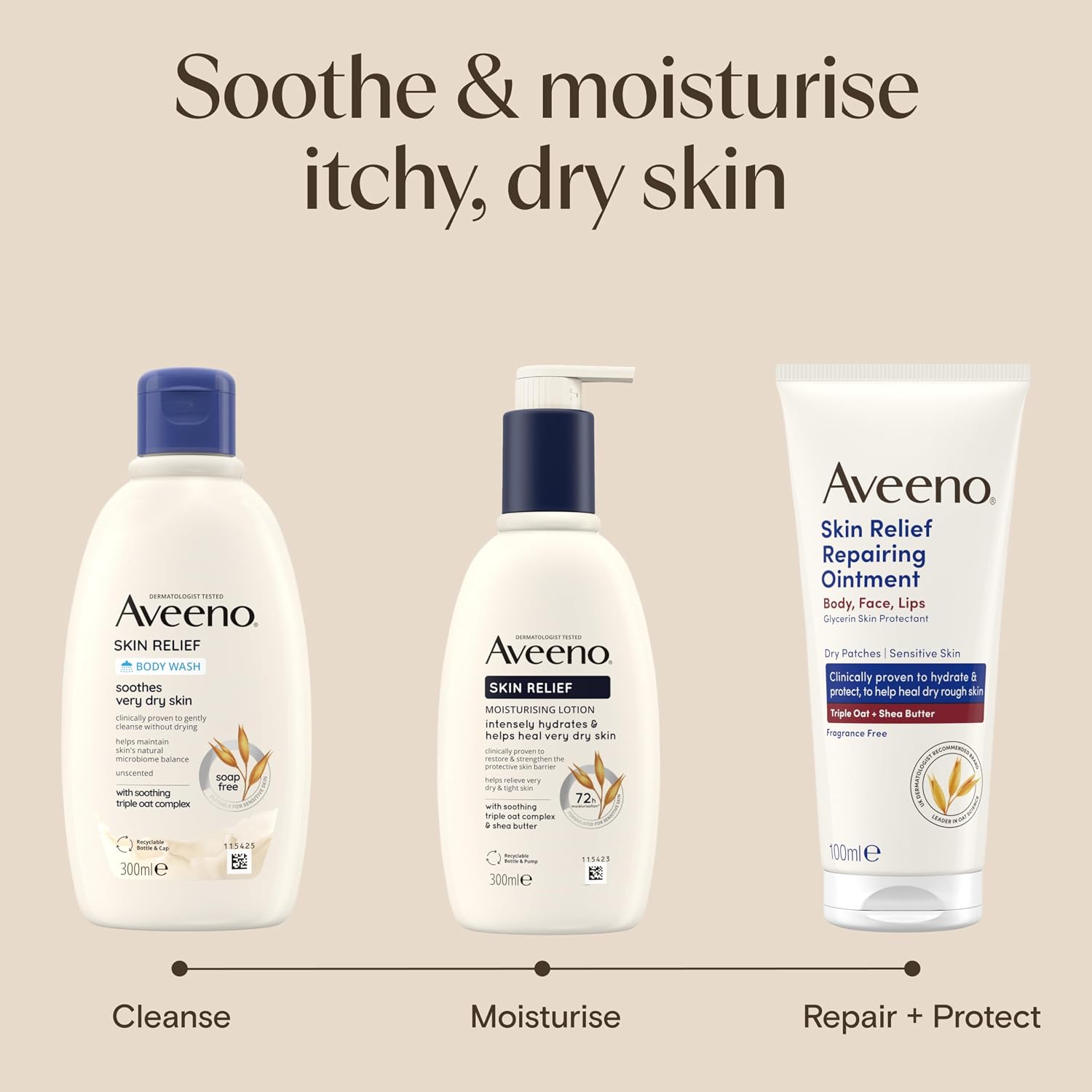 Thumbnail 6 de Aveeno Skin Relief Moisturising Lotion for Sensitive Skin (1 x 500ml)