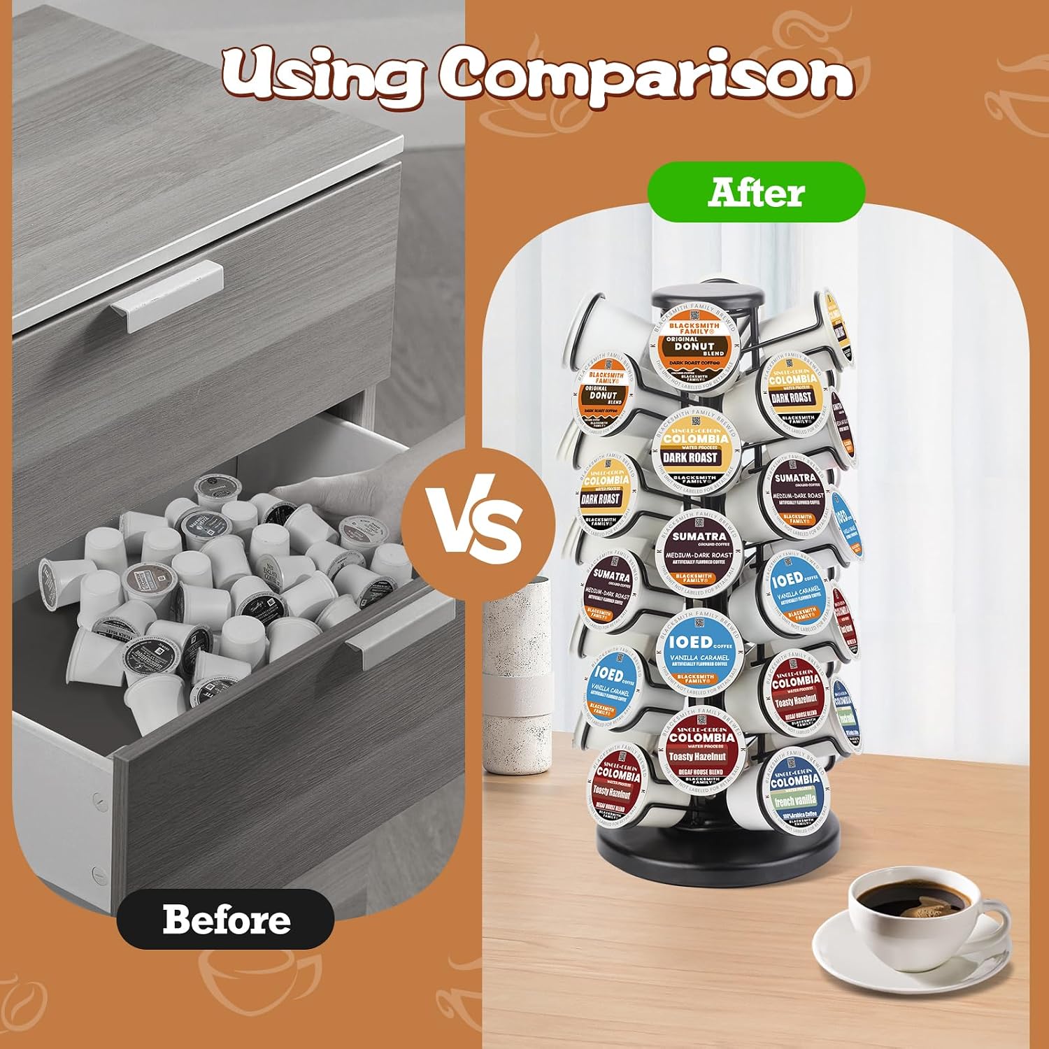 Detalle de K Cup Pod Holder with 40-Pod Capacity