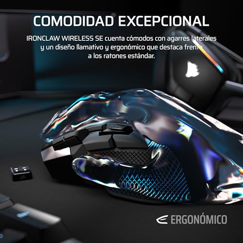 Thumbnail 2 de Corsair IRONCLAW Wireless SE (2026) ratón gaming inalámbrico para manos grandes, sensor 26.000 PPP y 10 botones programables