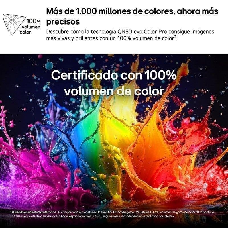 Detalle de LG QNED evo MiniLED 75QNED80B6A: TV 75" 4K con IA, HDR10 Pro y WebOS para cine en casa