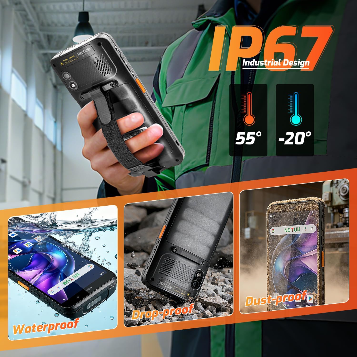 Thumbnail 6 de NETUM Q900 — Scanner Android 14, écran 5,99" et motorisation HS7 Honeywell, autonomie et robustesse pour entrepôt