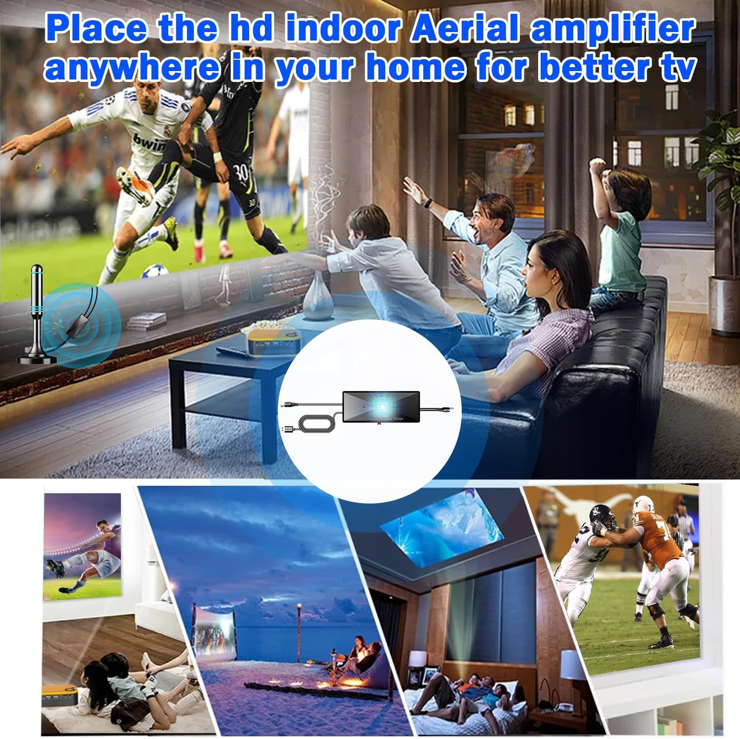 Thumbnail 5 de BsphereX TV Aerial Booster Amplifier for Freeview HD (High Gain Indoor, USB Powered)