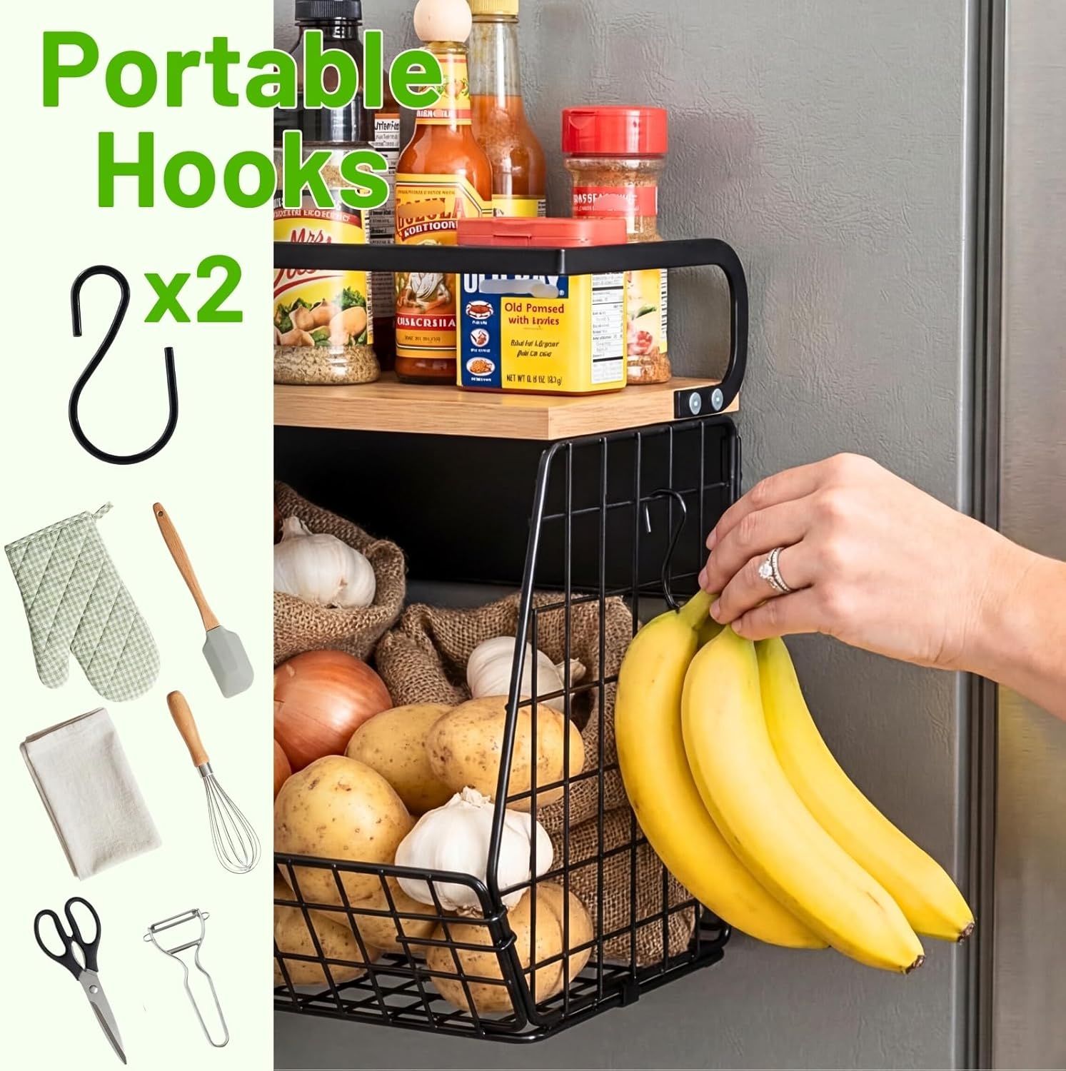 Thumbnail 5 de Ofiray-home Magnetic Fridge Shelf for Pantry 🍽