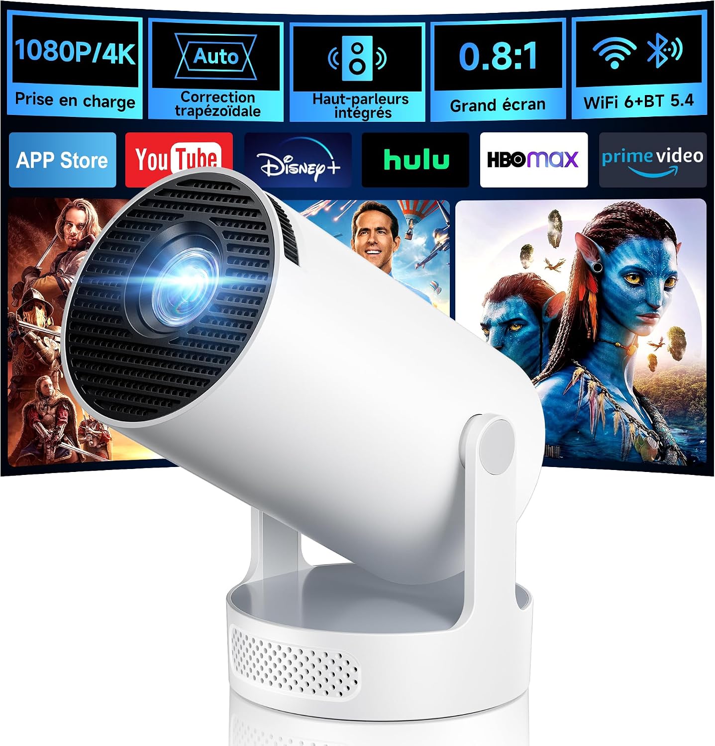 Detalle de Philoent Vidéoprojecteur WiFi/BT Apps intégrées 2026 Upgraded AutoKeystone