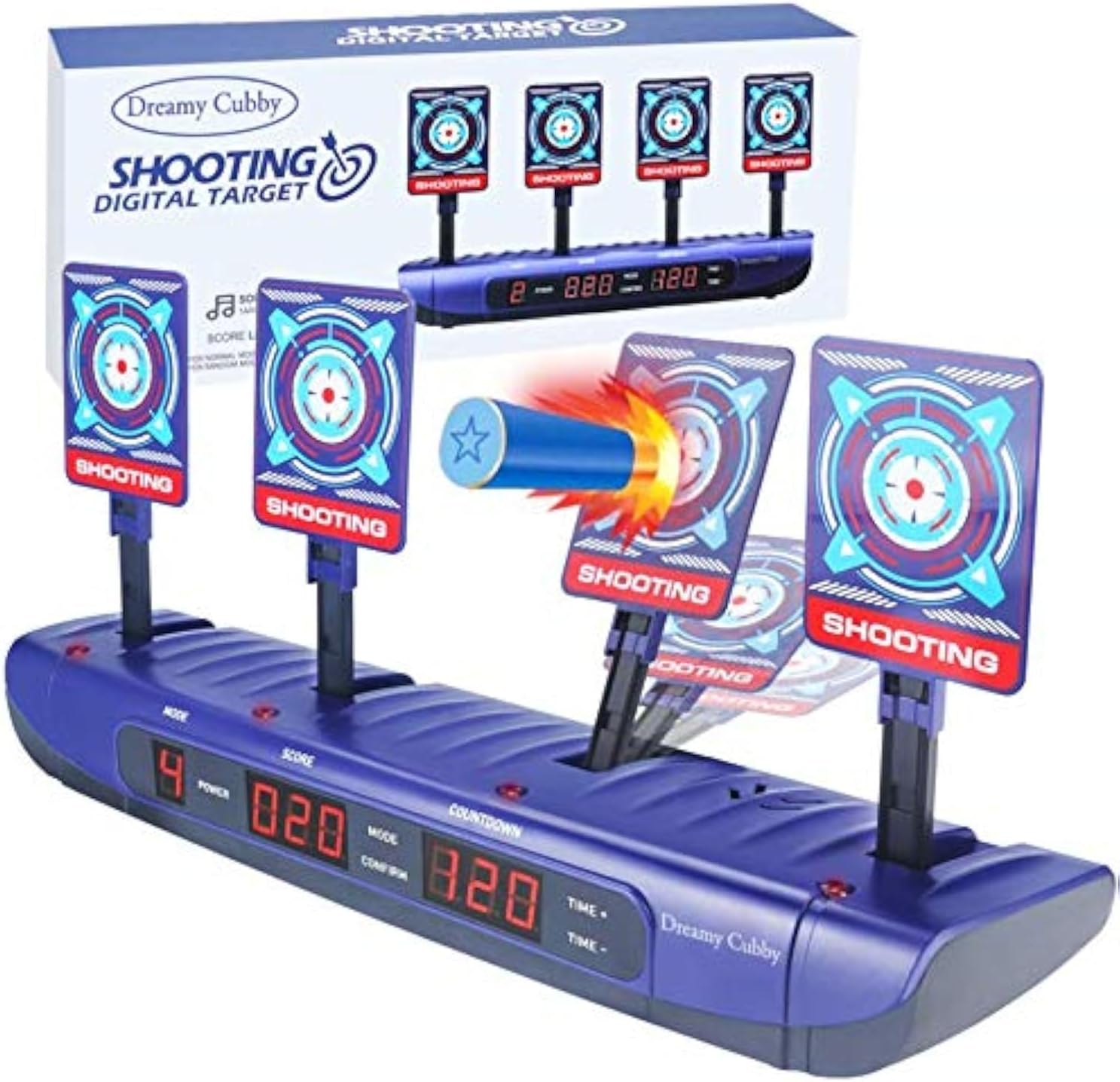 Detalle de Zielscheibe für Nerf Pistole – Elektronisches Ziel mit 4 Spielmodi und regelmäßigem Zurücksetzen