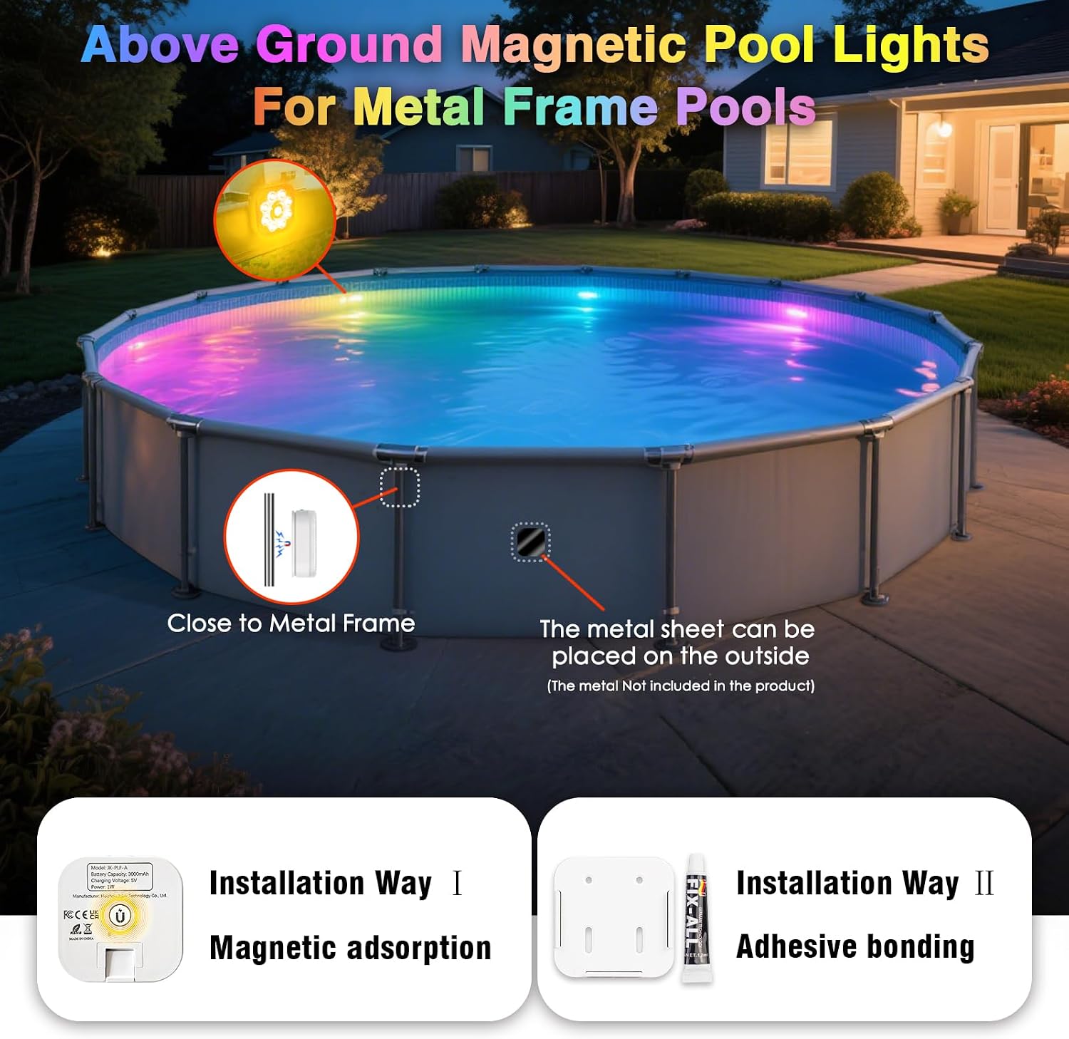Detalle 2 de HL Unterwasser Licht RGB 3000mAh
